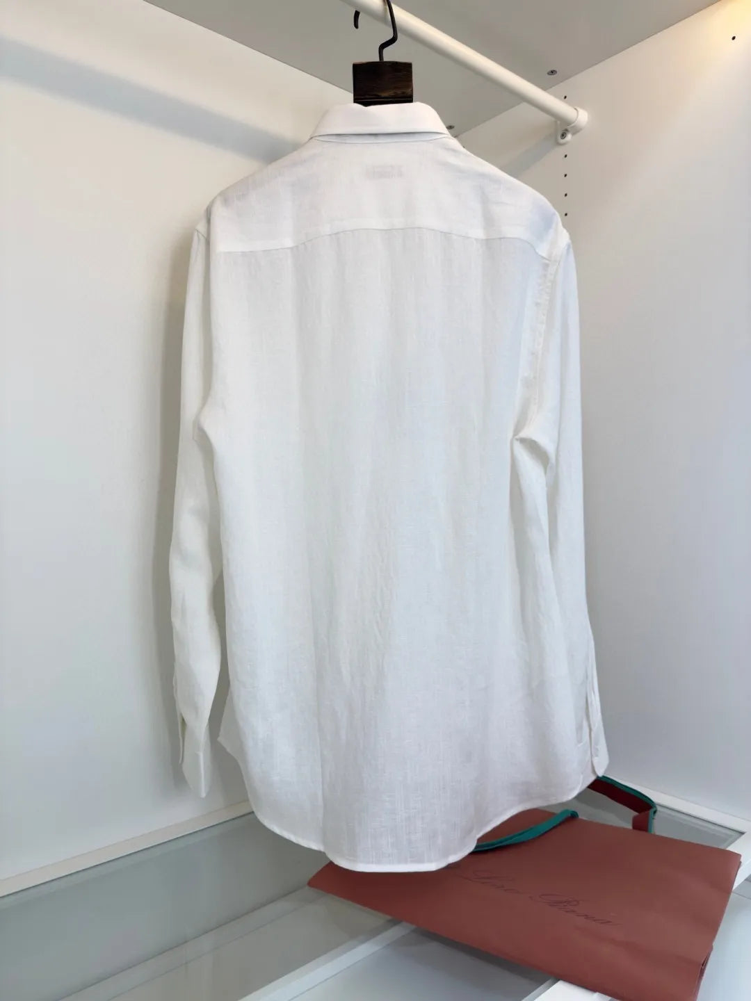 Italian LP Light Luxury Men's Spring and Summer Pure Linen Business Casual Elegant Long Sleeve Shirt Shirt