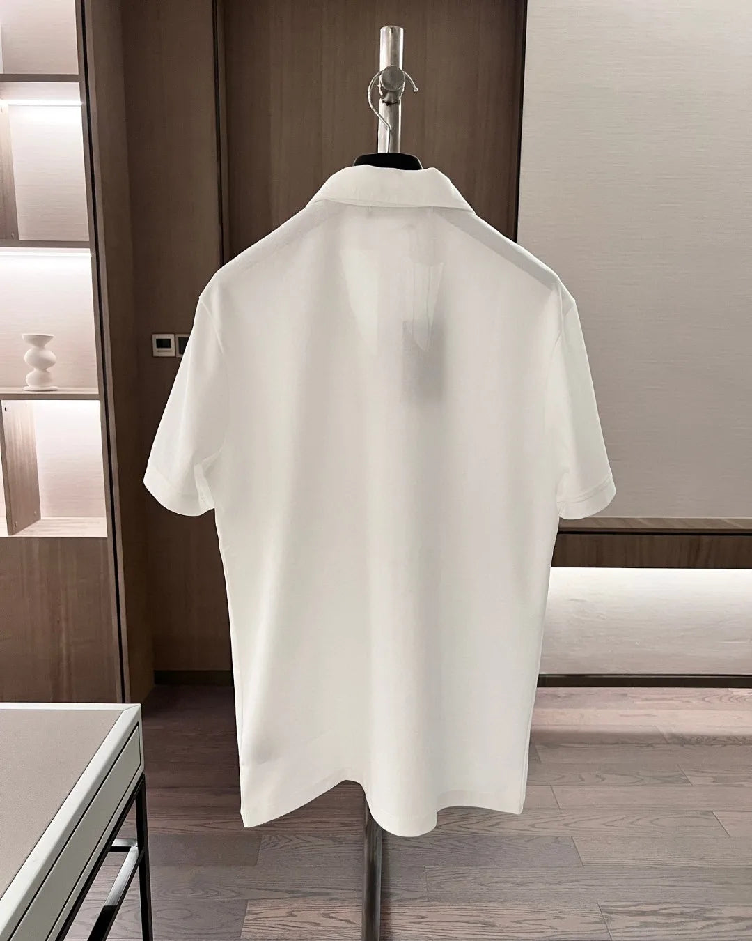 Italian European and American luxury old money style men's clothing summer business simple casual lapel short-sleeved polo shirt