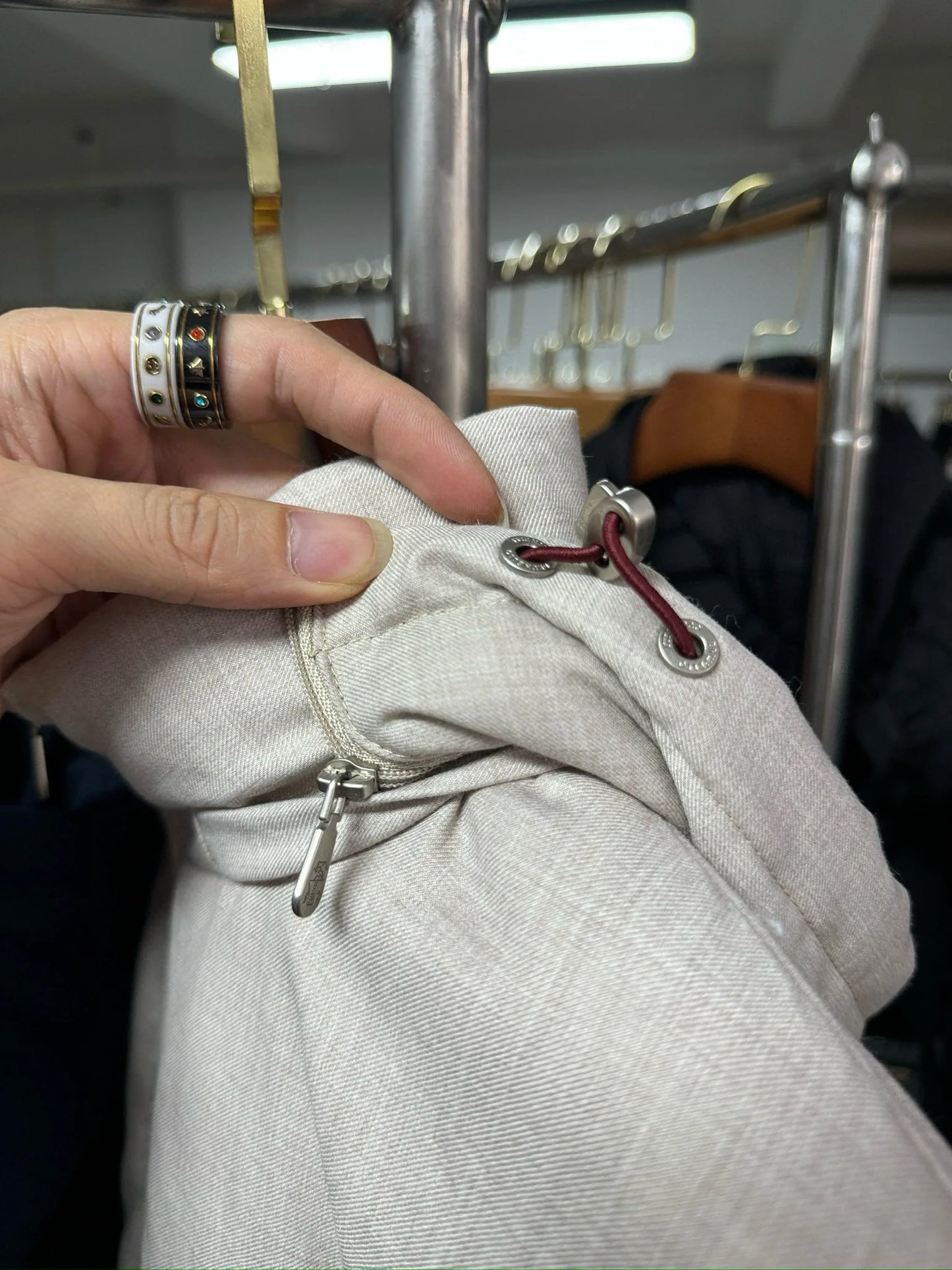 Italian BC men's autumn and winter new fashion casual thick warm stand collar hooded cotton coat thick jacket