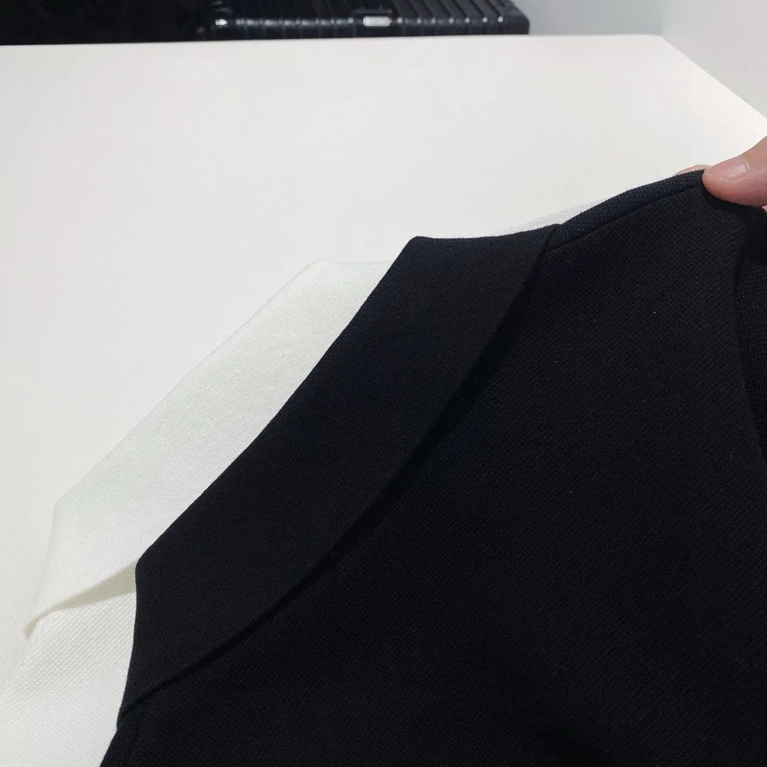 Toning premium spring and summer business, super soft cotton yarn, casual knitted polo shirt, short-sleeved polo shirt