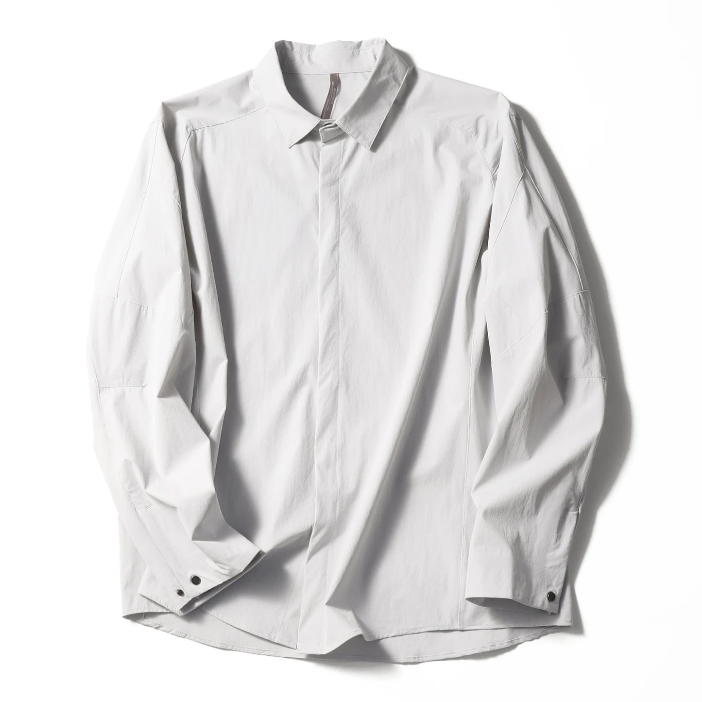 2025 summer new men's business and leisure outdoor quick-drying breathable high-elastic shirt light and thin long-sleeved shirt
