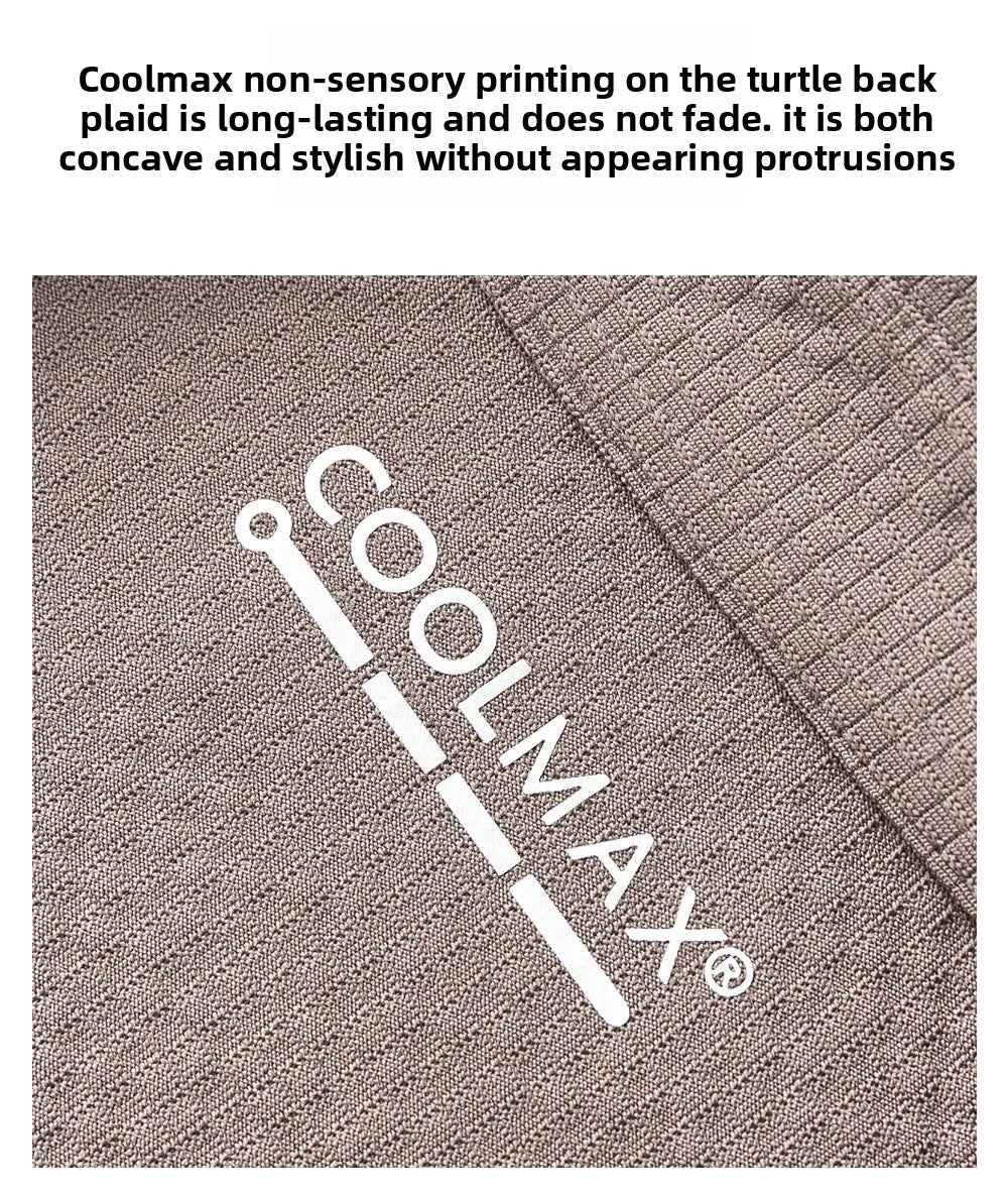 Coolmax Cool Sense Technology Summer New Business and Leisure Breathable Quick Drying Short Sleeve Anti Wrinkle Polo Shirt