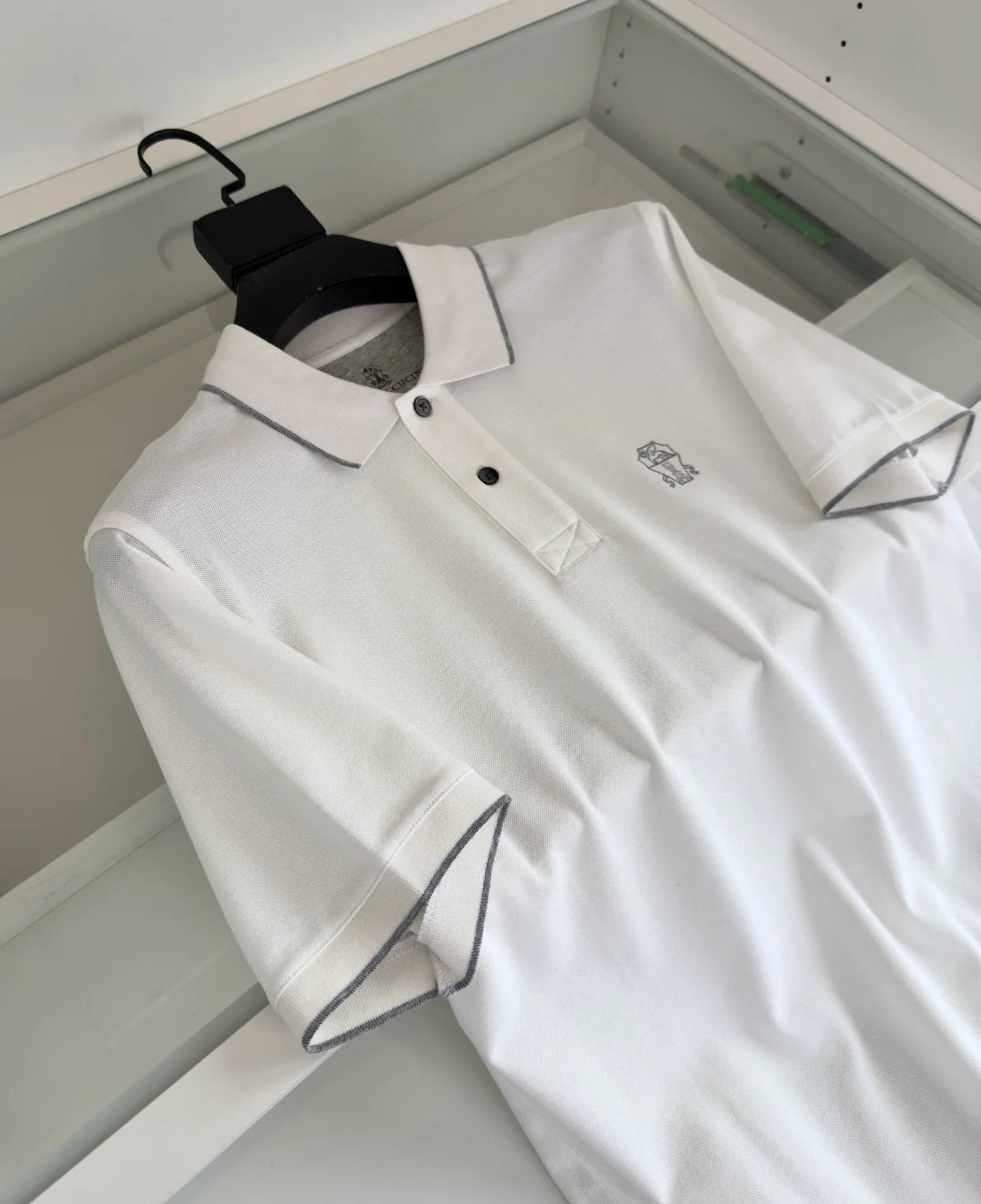 Italy BC 25 summer new Italian two-button contrasting color fashion casual old money wind short-sleeved polo shirt