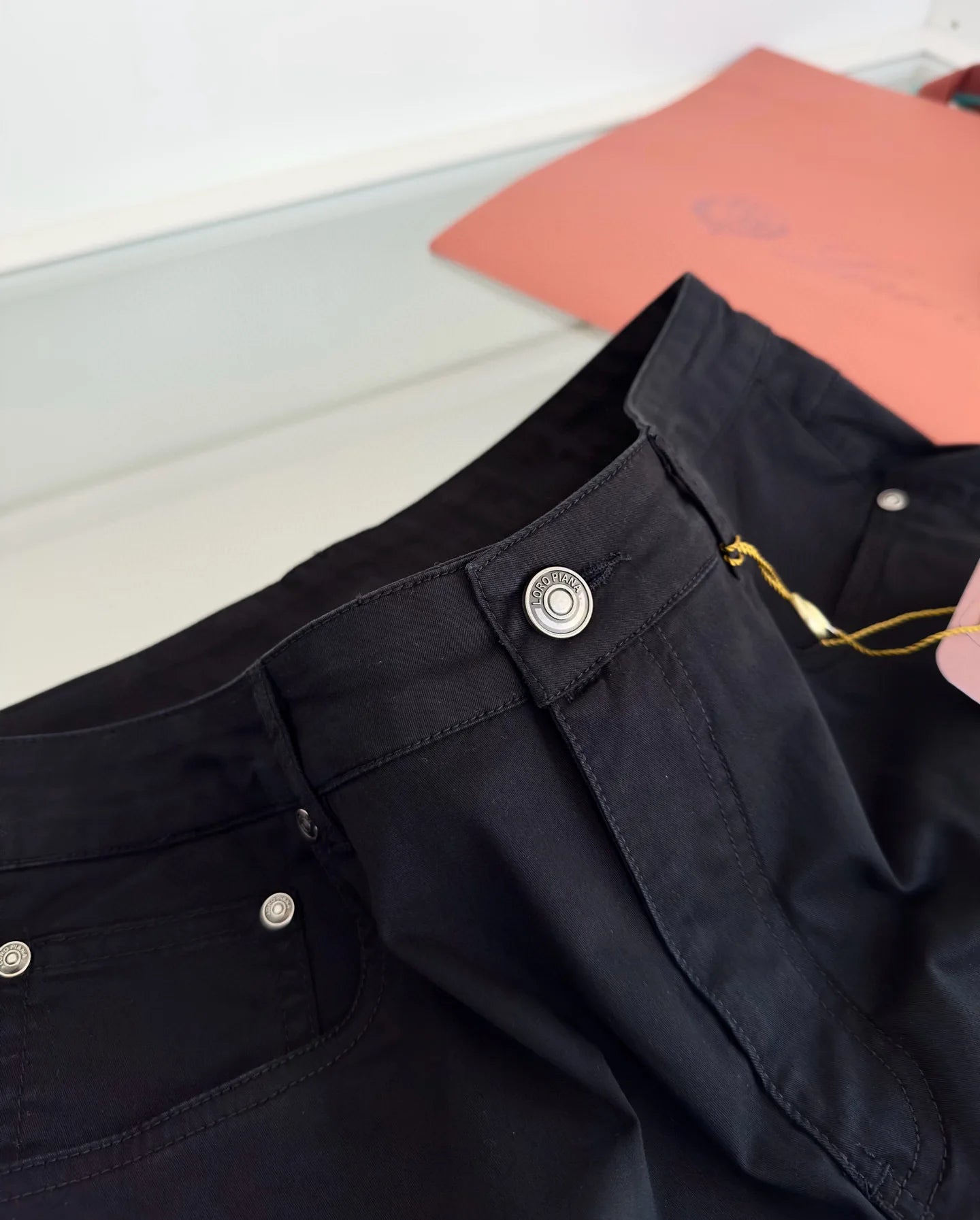 Italian LP men's clothing, spring and summer new solid color micro-elastic breathable simple fashion small straight casual pants