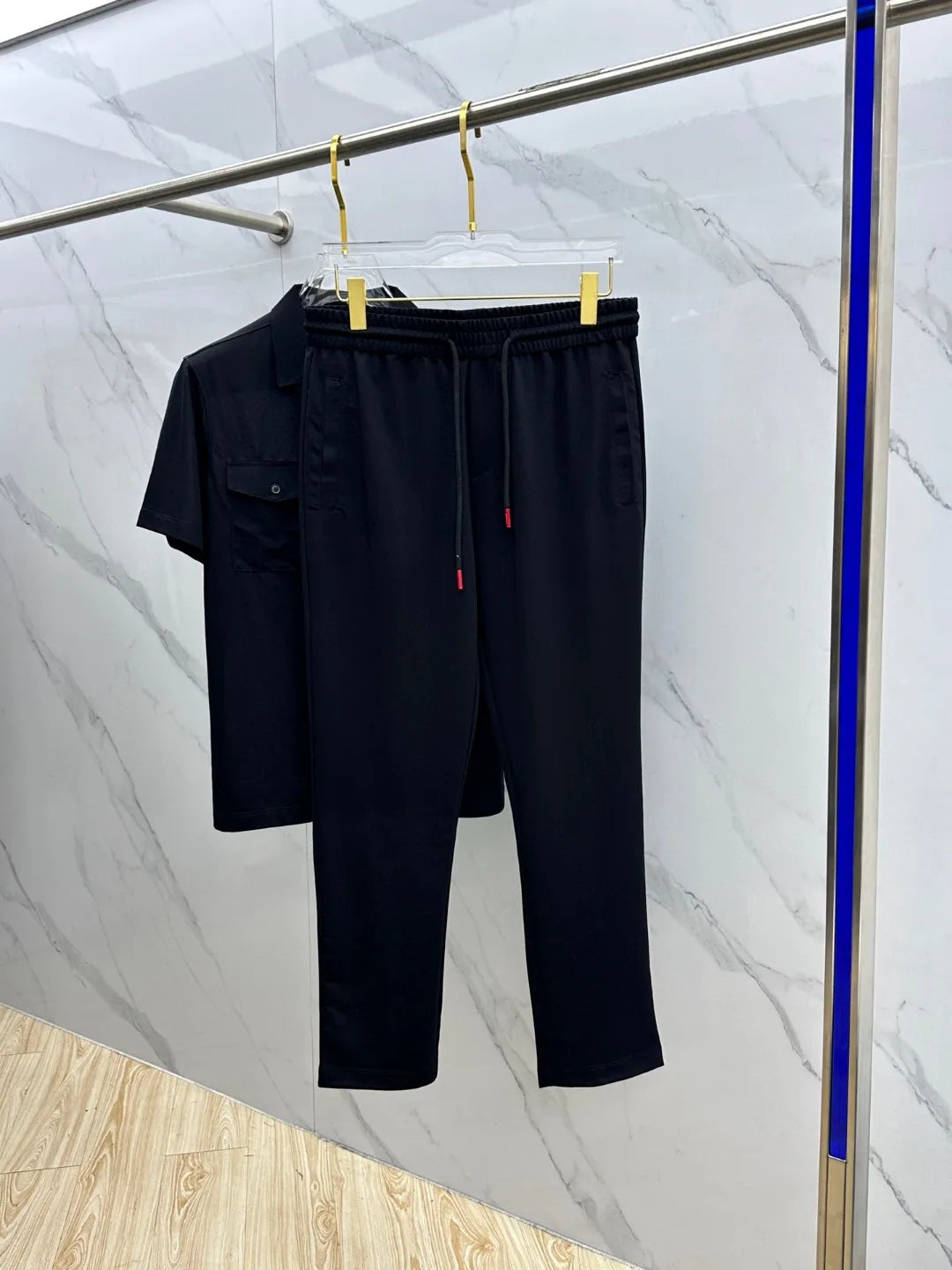 Italian kiton European and American light luxury men's clothing 25 summer lapel shirt jacket straight elastic pants casual suit