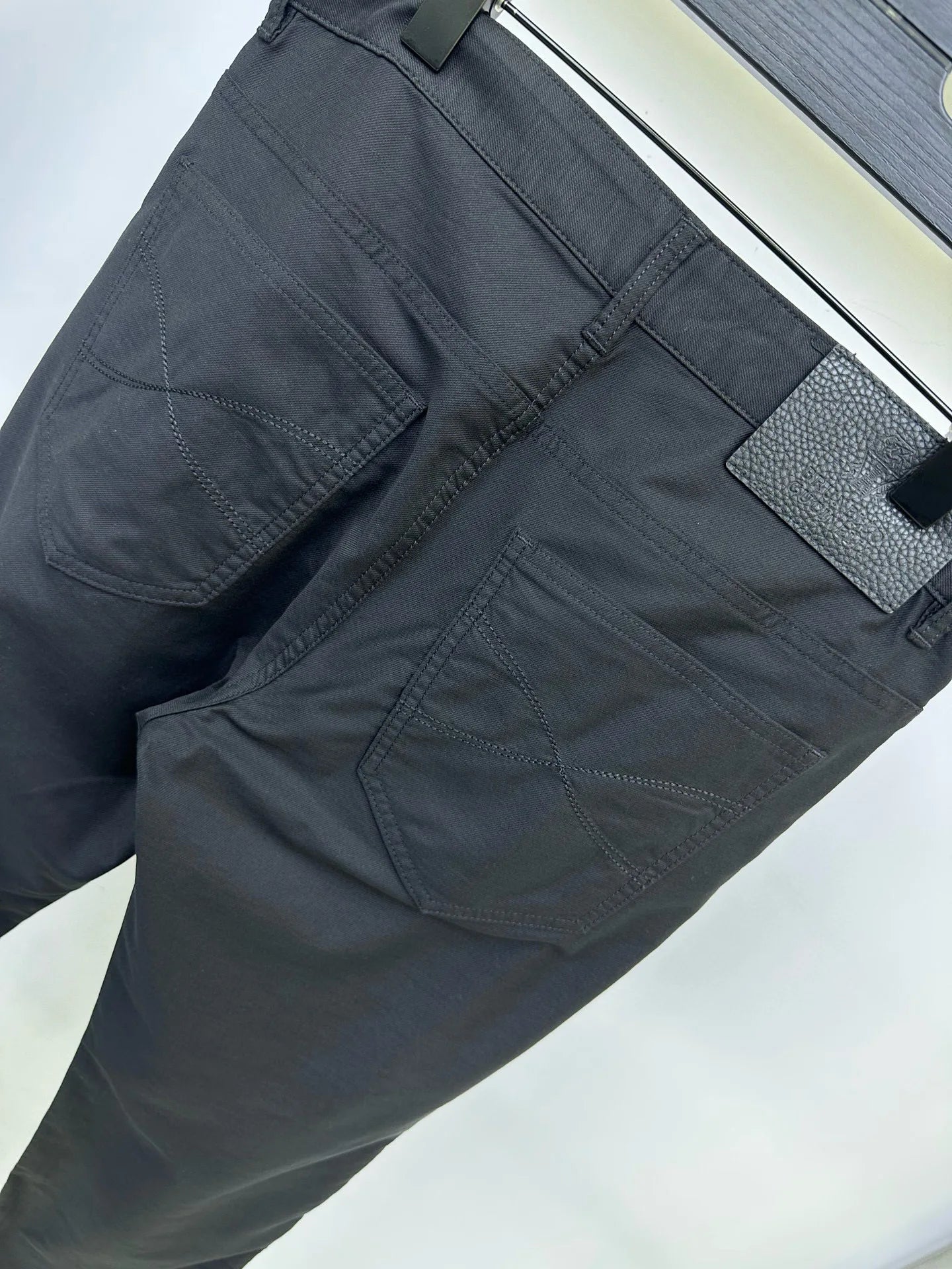 Italian BC Men's New Micro Elastic Breathable Simple Solid Color Fashion Old Money Style Straight Tube Casual Pants