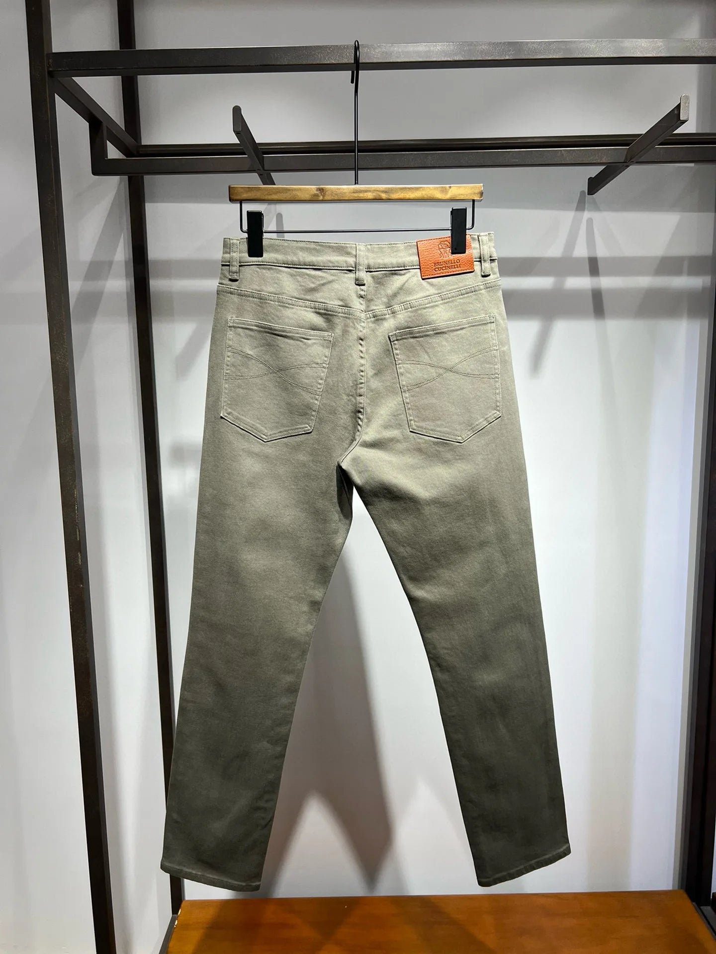 Fashion light luxury Italian BC men's spring and summer new business casual fashion small straight jeans
