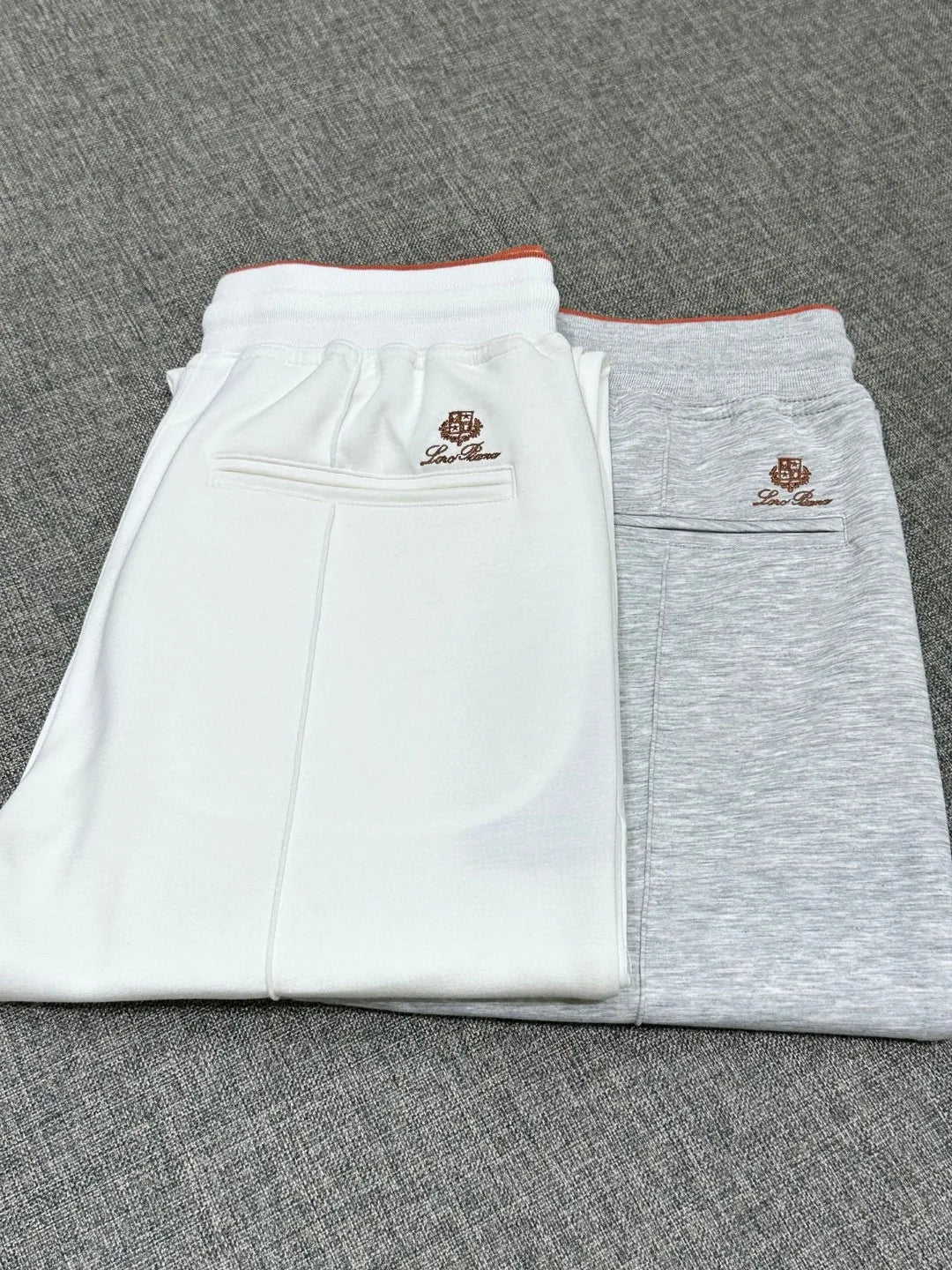 LP Old Money Wind Tencel Cotton Blended Elastic Waist Straight Leg Wide Leg Casual Pants