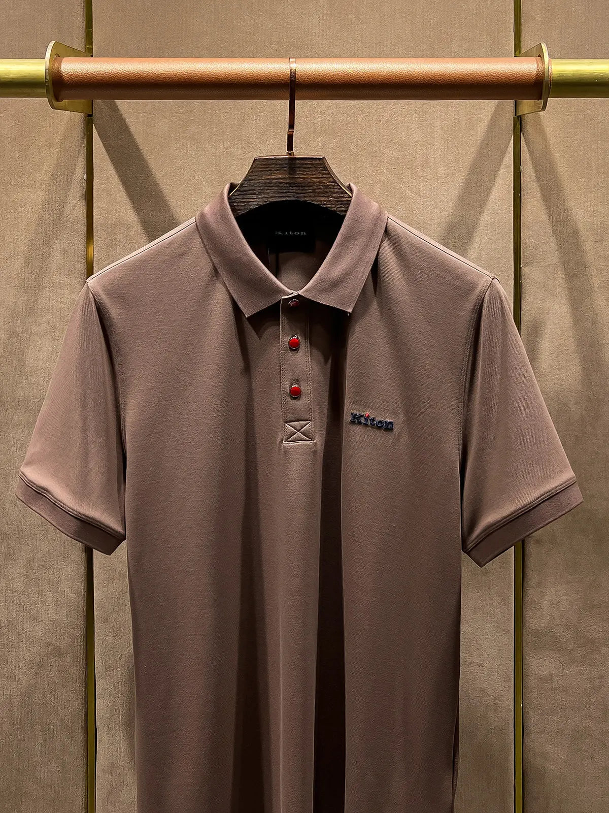 Summer kiton Chiton embroidered men's lapel short-sleeved solid color simple fashion versatile casual POLO shirt