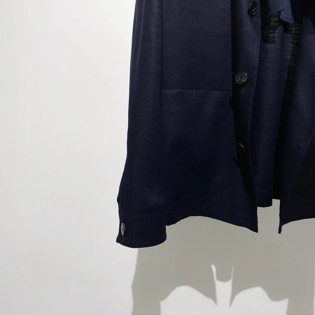 Classic old money style, high-end skin-friendly texture, breathable lapel linen tooling jacket