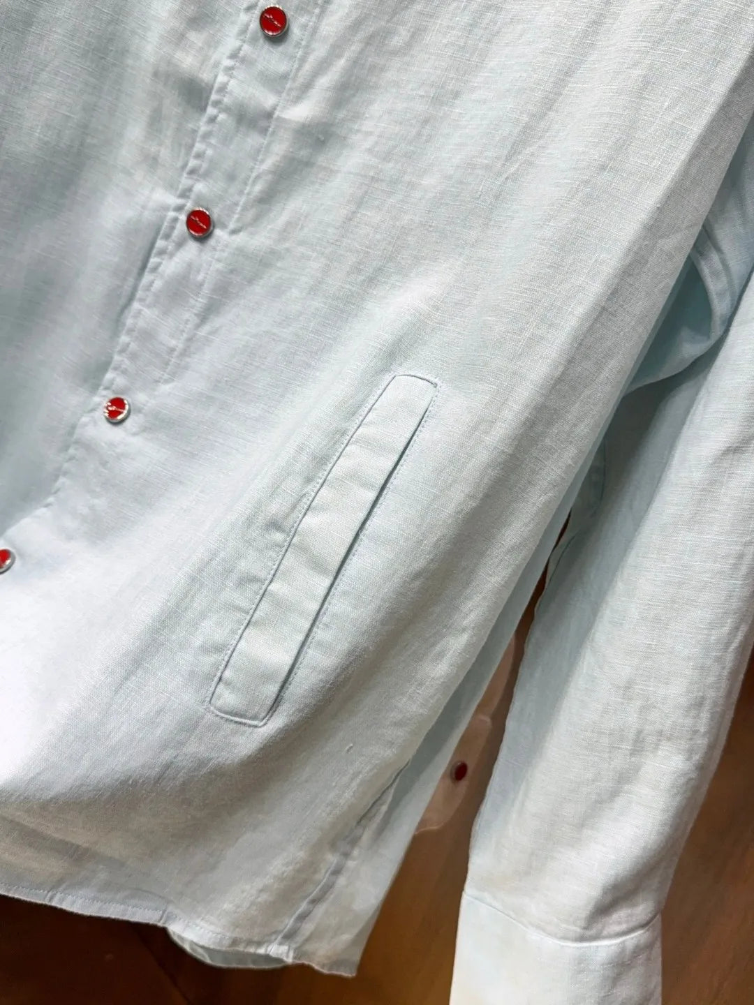 Italian Kiton Old Money Wind Summer High Version Pure Linen Windproof Sunscreen Casual Hooded Shirt Thin Jacket Men and Women