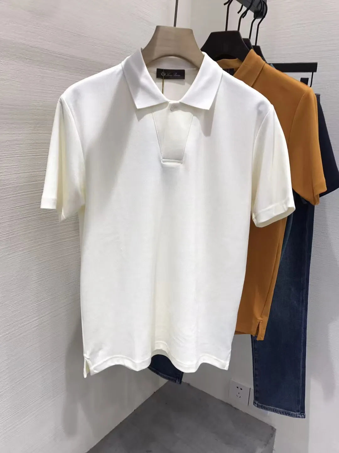 Italian European and American old money style 25 summer minimalist lapel short-sleeved business casual polo shirt