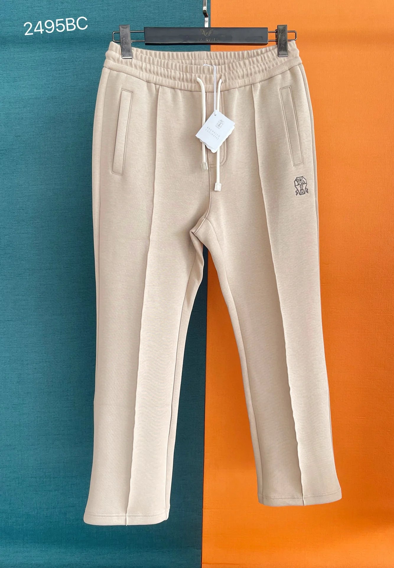 Italy BC old money style men's summer new Tencel space cotton sweatpants solid color business casual pants