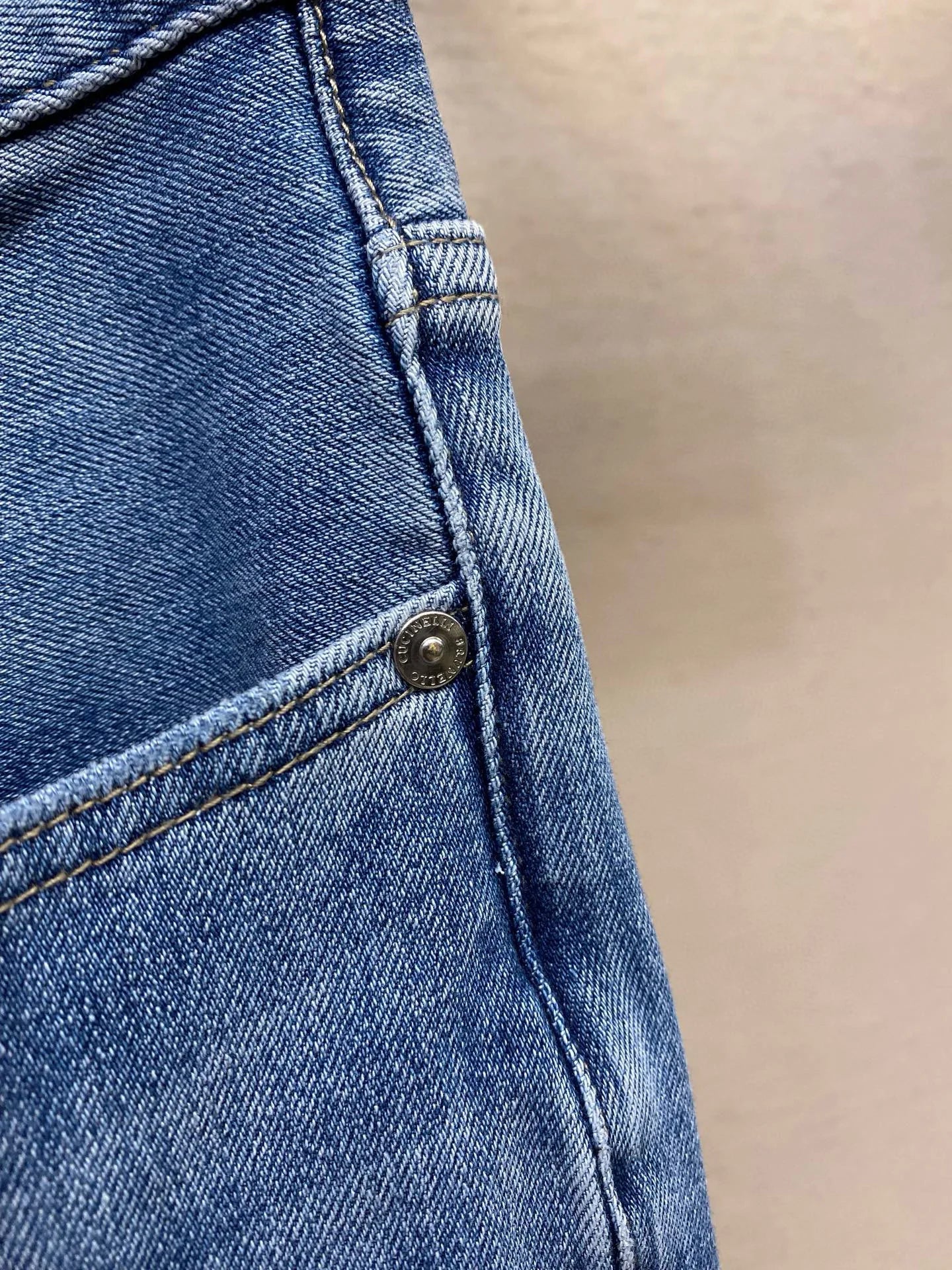 Italy BC men's spring and summer new washed blue micro-elastic breathable fashion casual old money wind small straight jeans