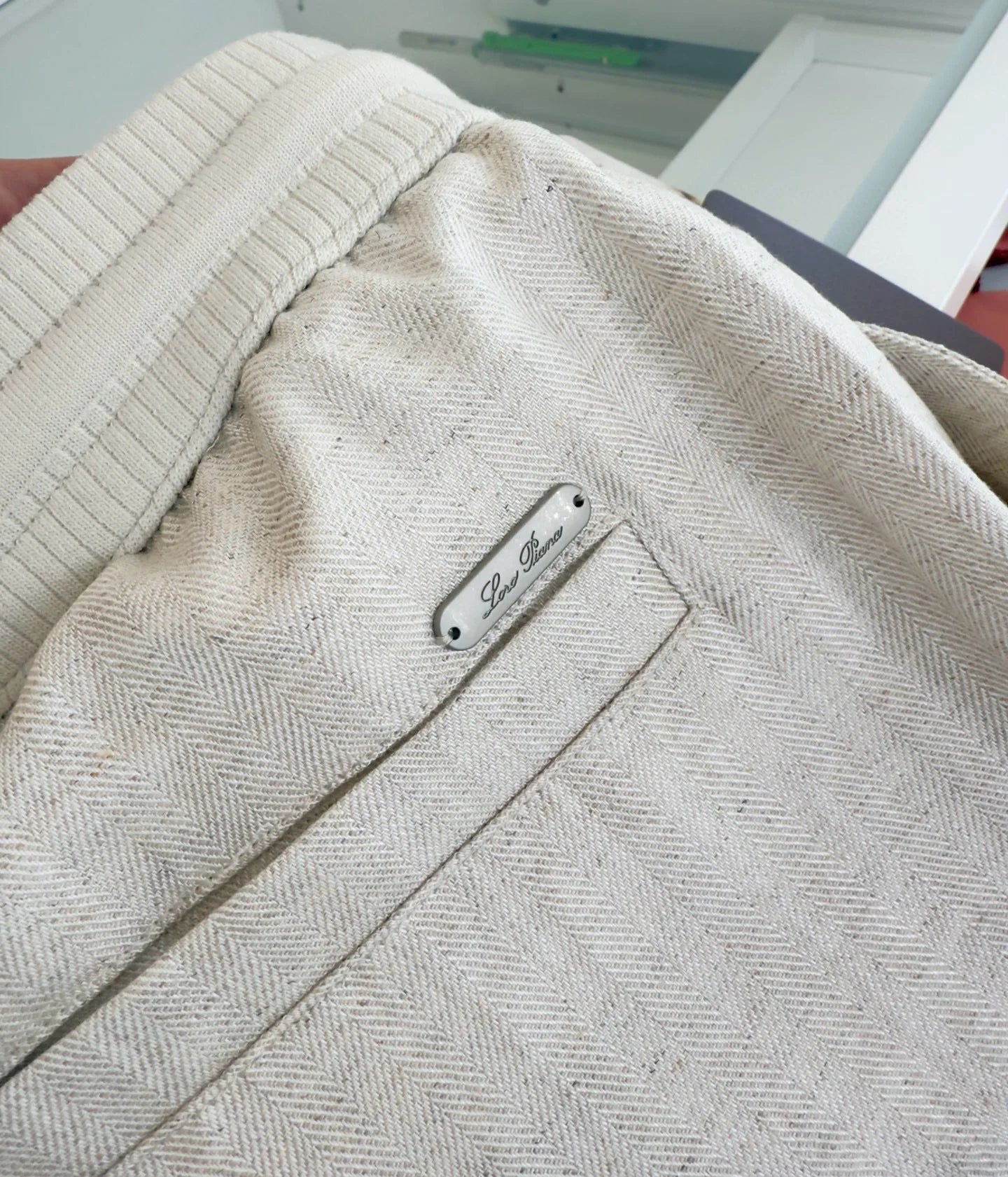Italian LP men's summer new Tencel linen sweat-absorbing breathable simple fashion straight casual pants
