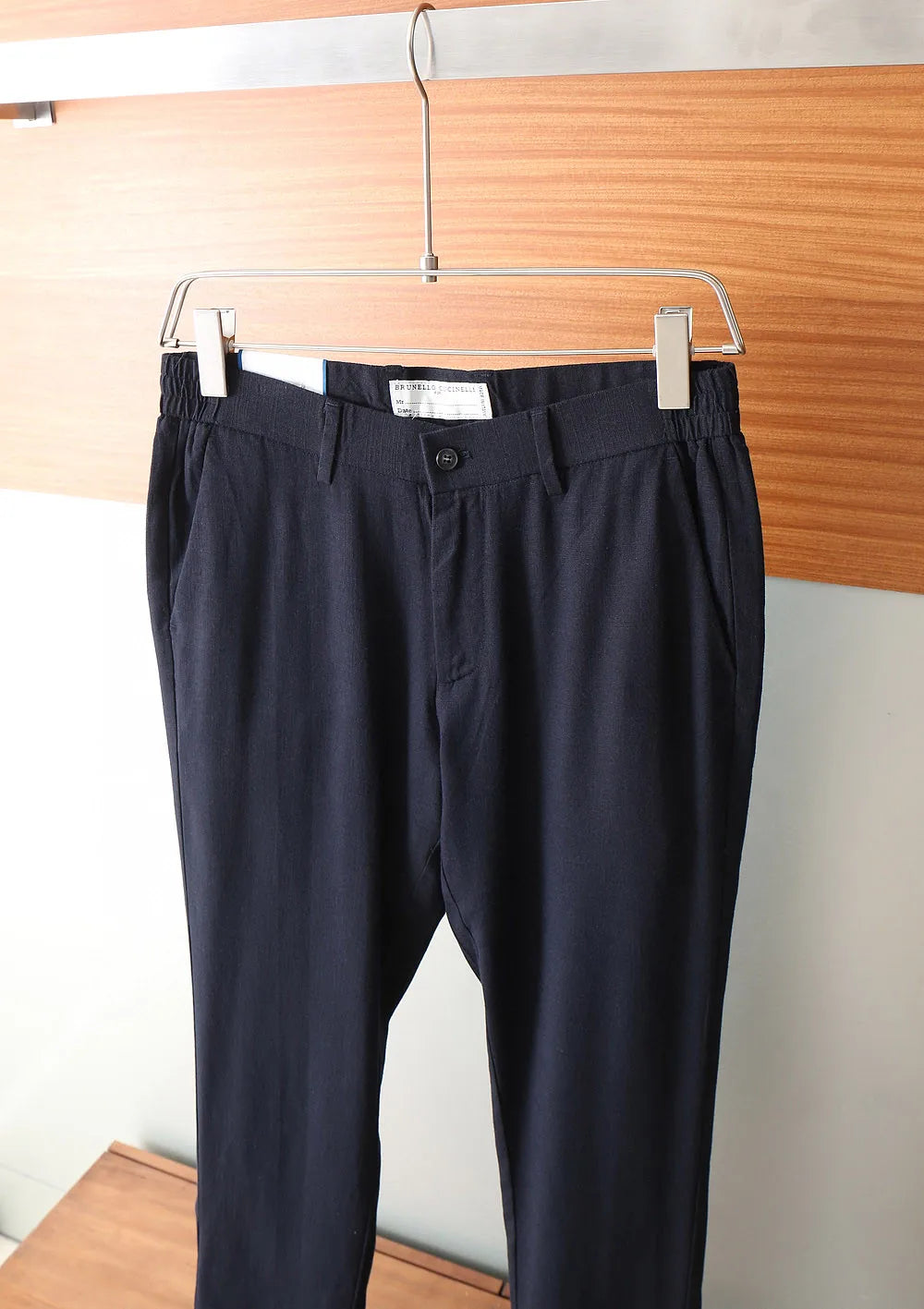 Italian BC vintage style minimalist 25 summer small straight fit business casual linen trousers
