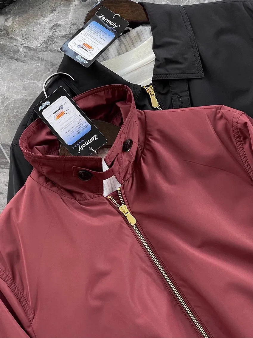 Italy BC men's clothing autumn and winter new fashion casual old money wind Harrington built-in thin cotton thermal jacket