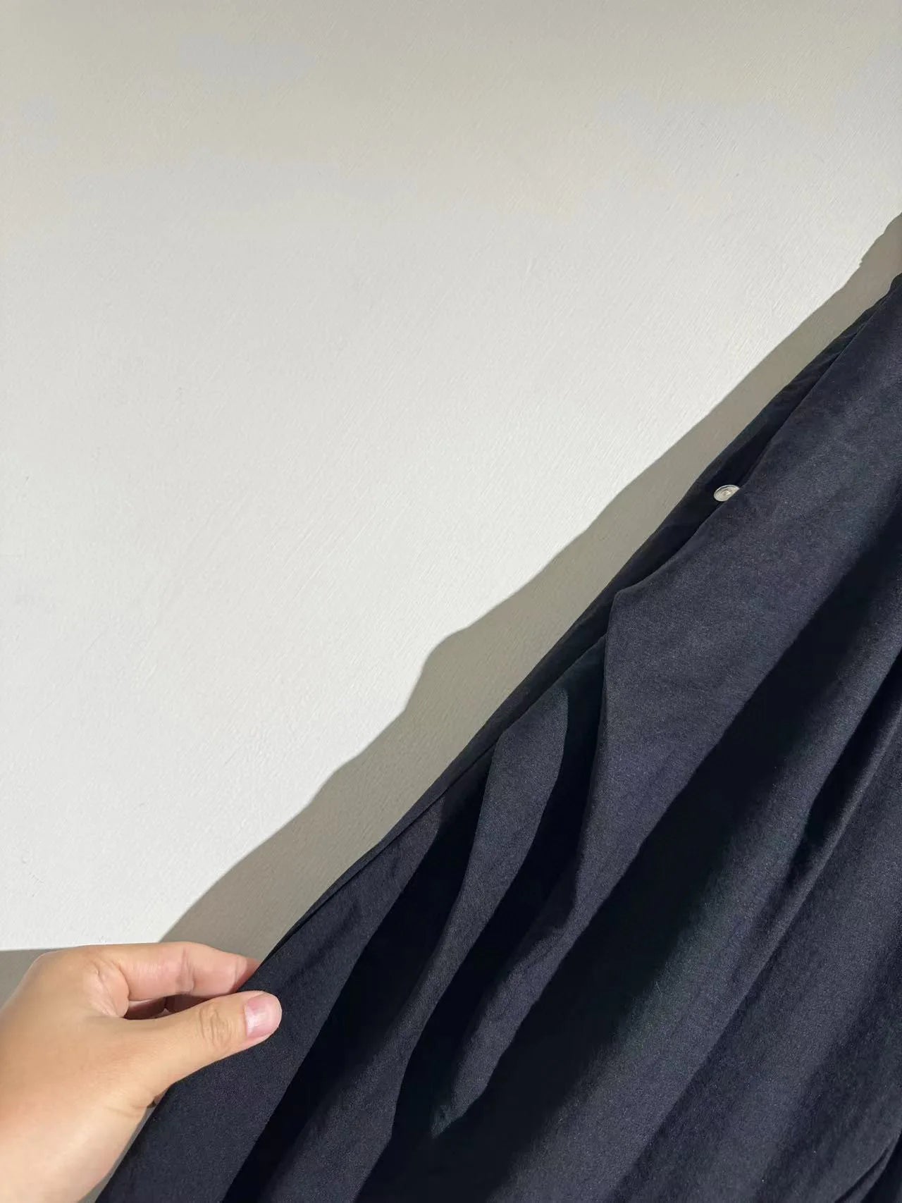 Elastic elastic waist summer tencel linen loose straight scimitar casual trousers