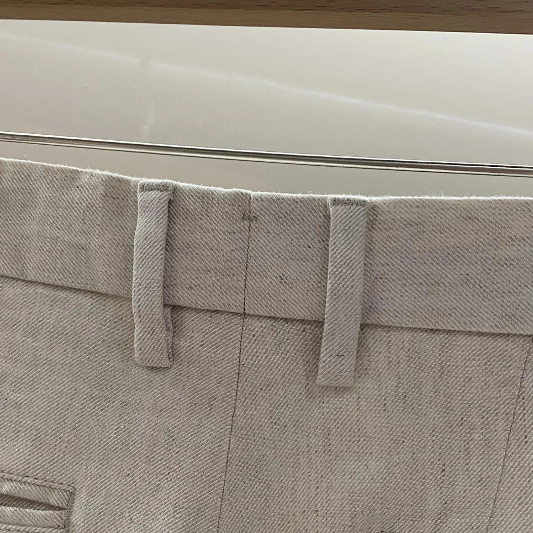 Fashion light luxury Italian LP men's clothing spring and summer new linen viscose fashion old money style business casual pants