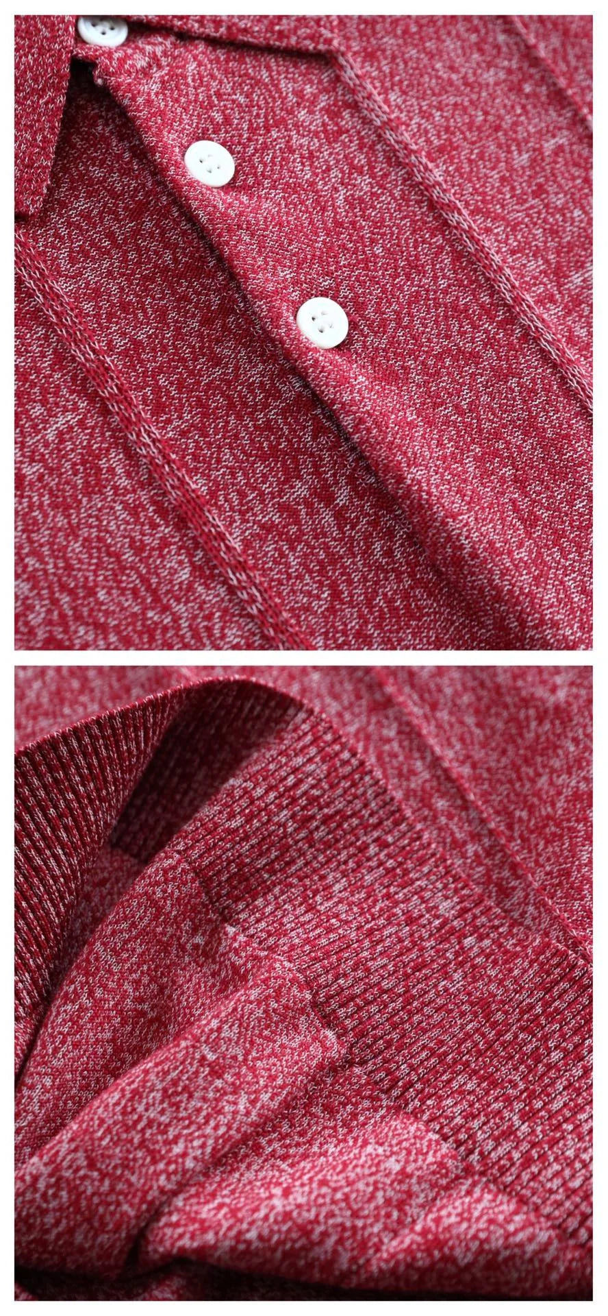 Low key and high texture, Lyocell wool blended LP knitted sweater casual lapel short-sleeved T-shirt polo shirt