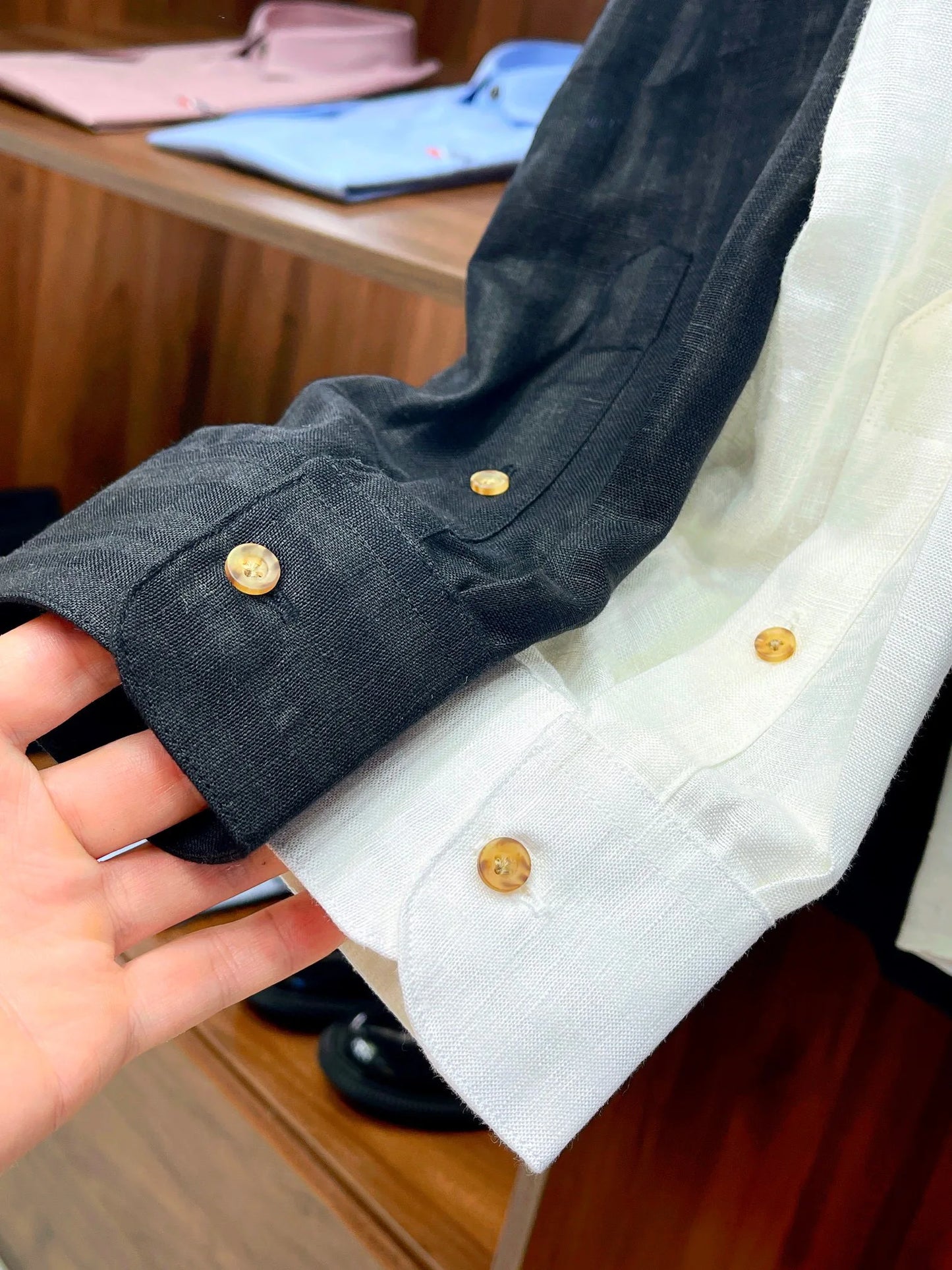 Elegant and low-key, breathable sunscreen linen fabric comfortable cotton long-sleeved loose shirt