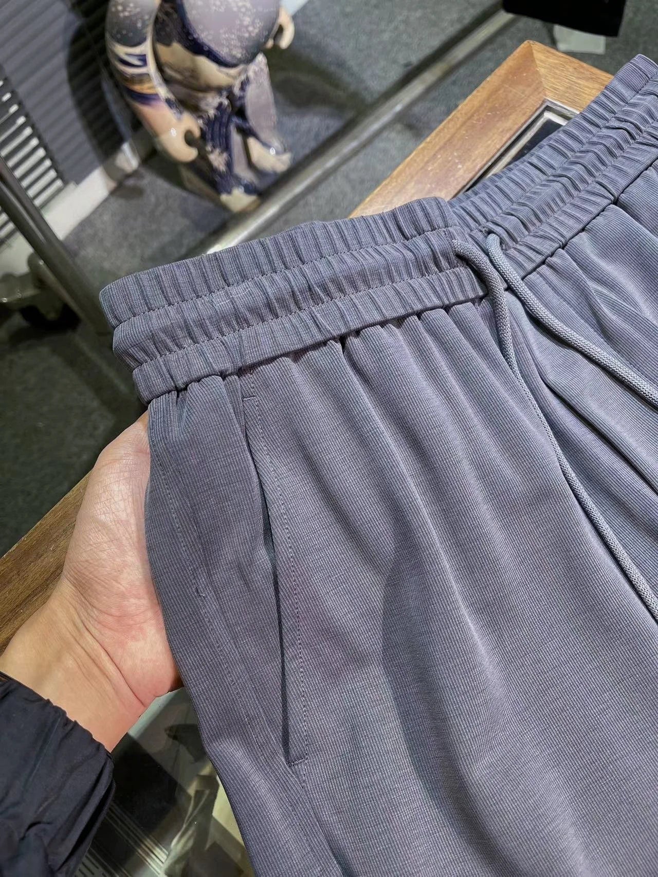 Italy BC men's summer new woven breathable fabric fashion old money style men's thin straight casual pants