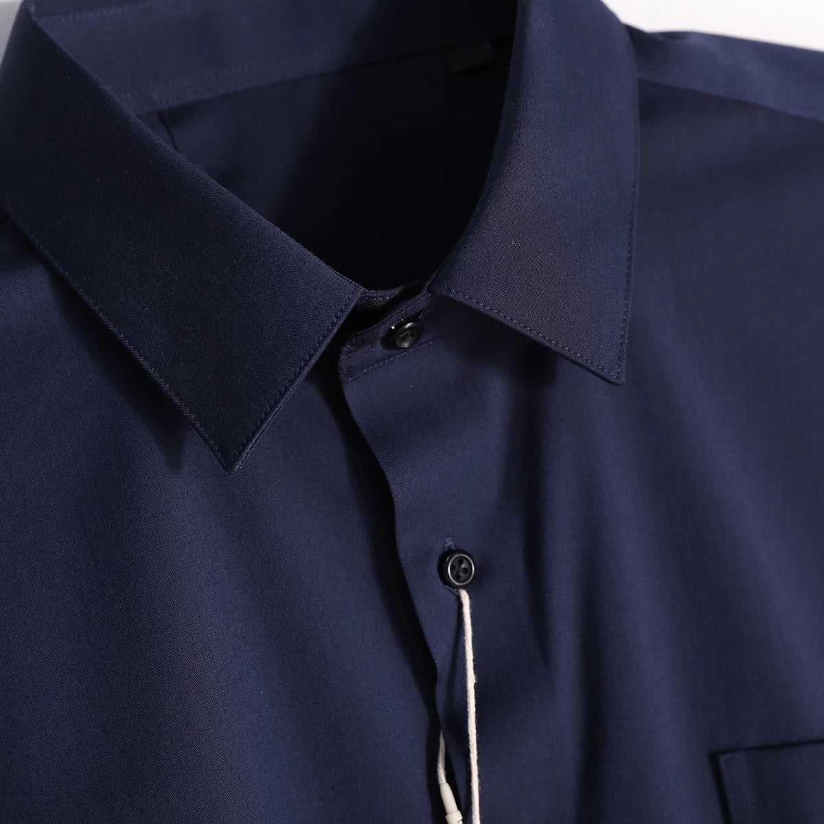 Italian luxury, spring new men's light business drape anti-wrinkle elastic long-sleeved shirt bottoming top