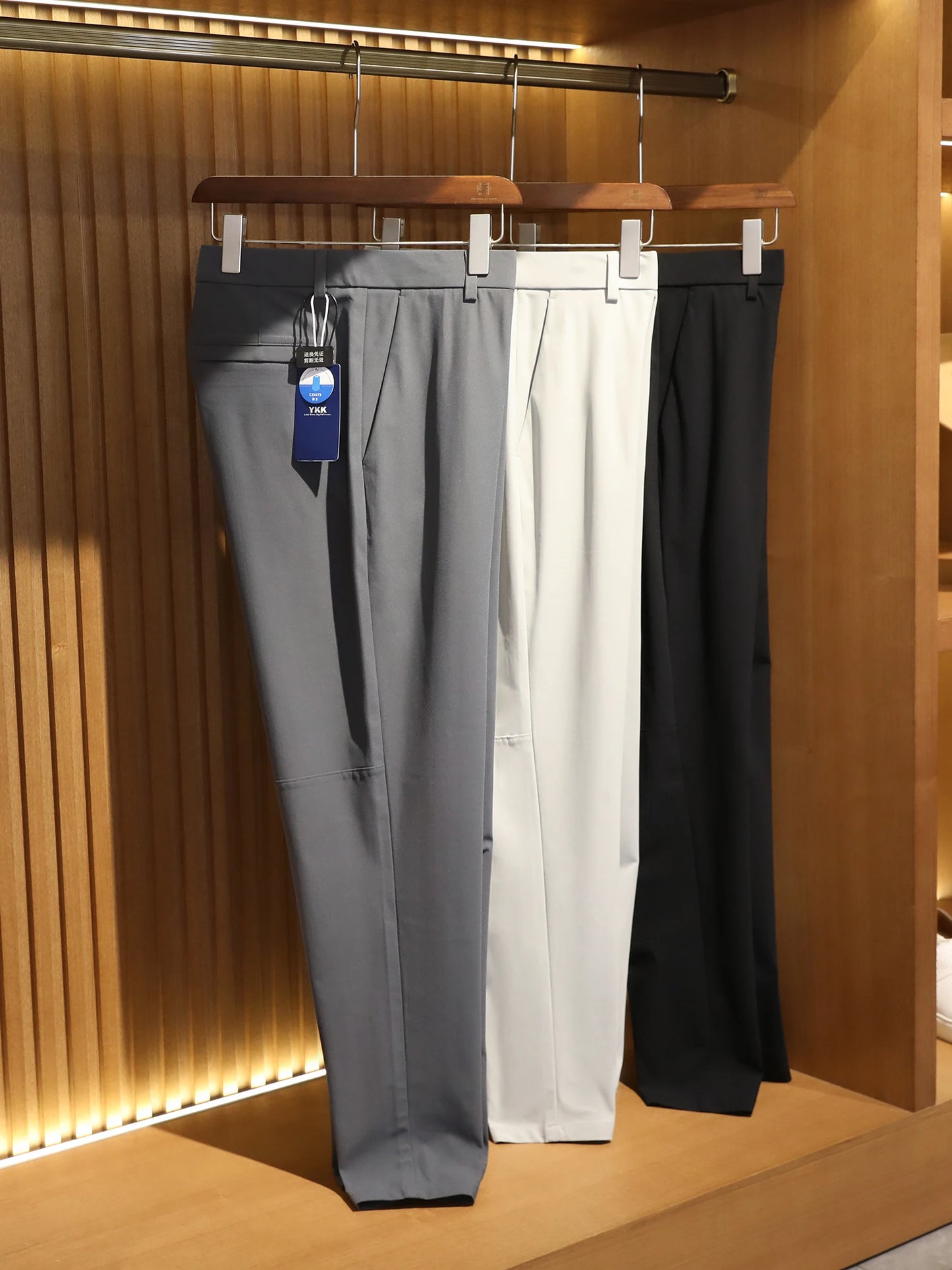 City traveler 2025 spring and summer new men's business casual cool trousers high elastic breathable trousers
