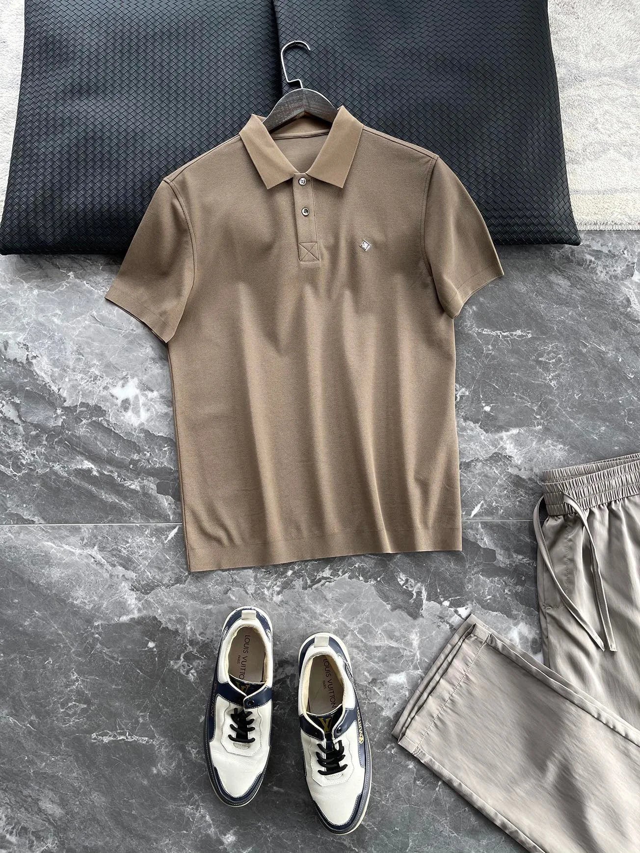 Summer, light luxury business commute casual lapel short-sleeved T-shirt polo shirt