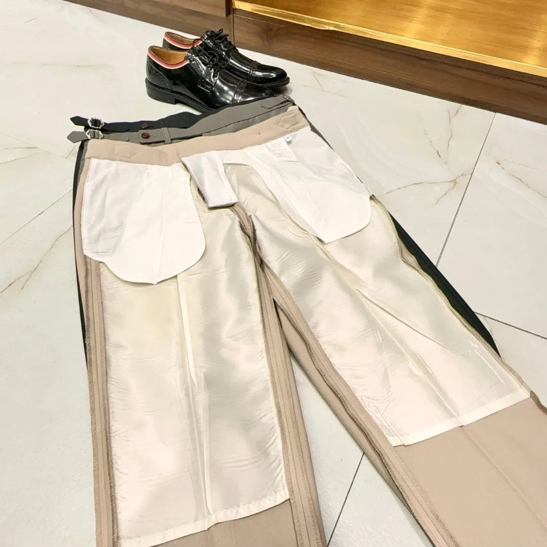 LP old money wind wool mixed tencel business casual straight pants