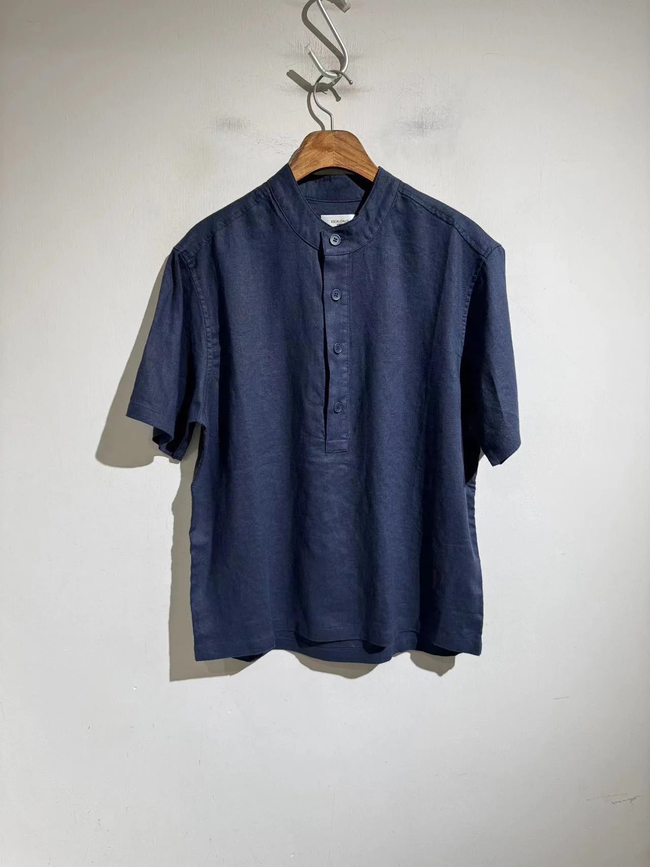 100% linen summer relaxation, loose and versatile breathable casual short-sleeved shirt