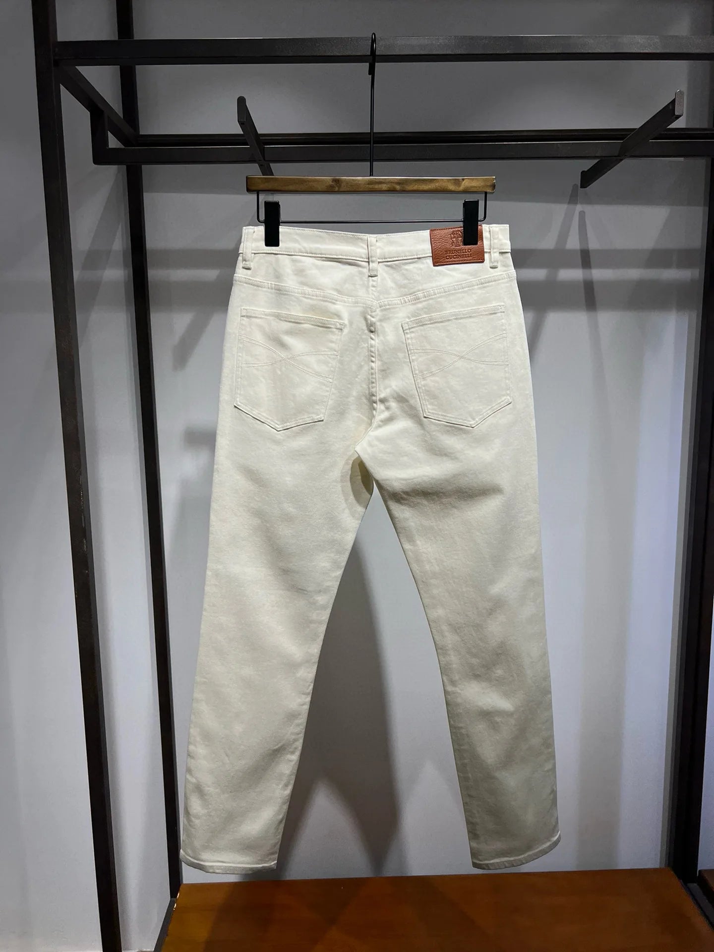 Fashion light luxury Italian BC men's spring and summer new business casual fashion small straight jeans