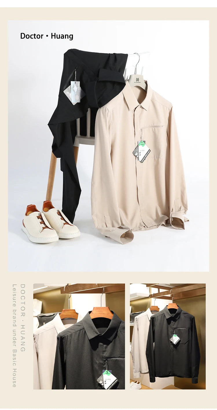 Outdoor 2024 spring and summer new waterproof breathable elastic sunscreen long-sleeved shirt