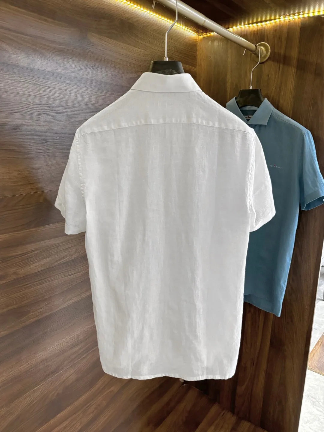 Italian Kiton European and American light luxury men's clothing 25 summer linen casual elegant short sleeved shirt