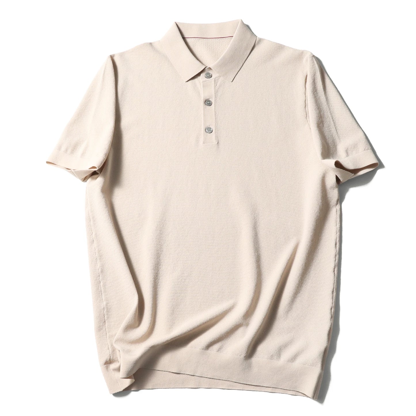 Italian luxury ZZ series 2025 summer new men's business casual simple machine washable cotton knitted POLO shirt