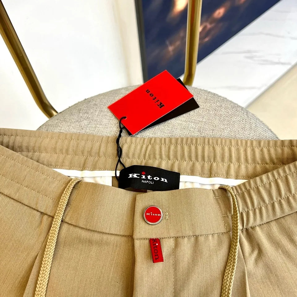 25 summer new kiton chiton men's solid color straight pants solid color simple fashion versatile casual pants trousers