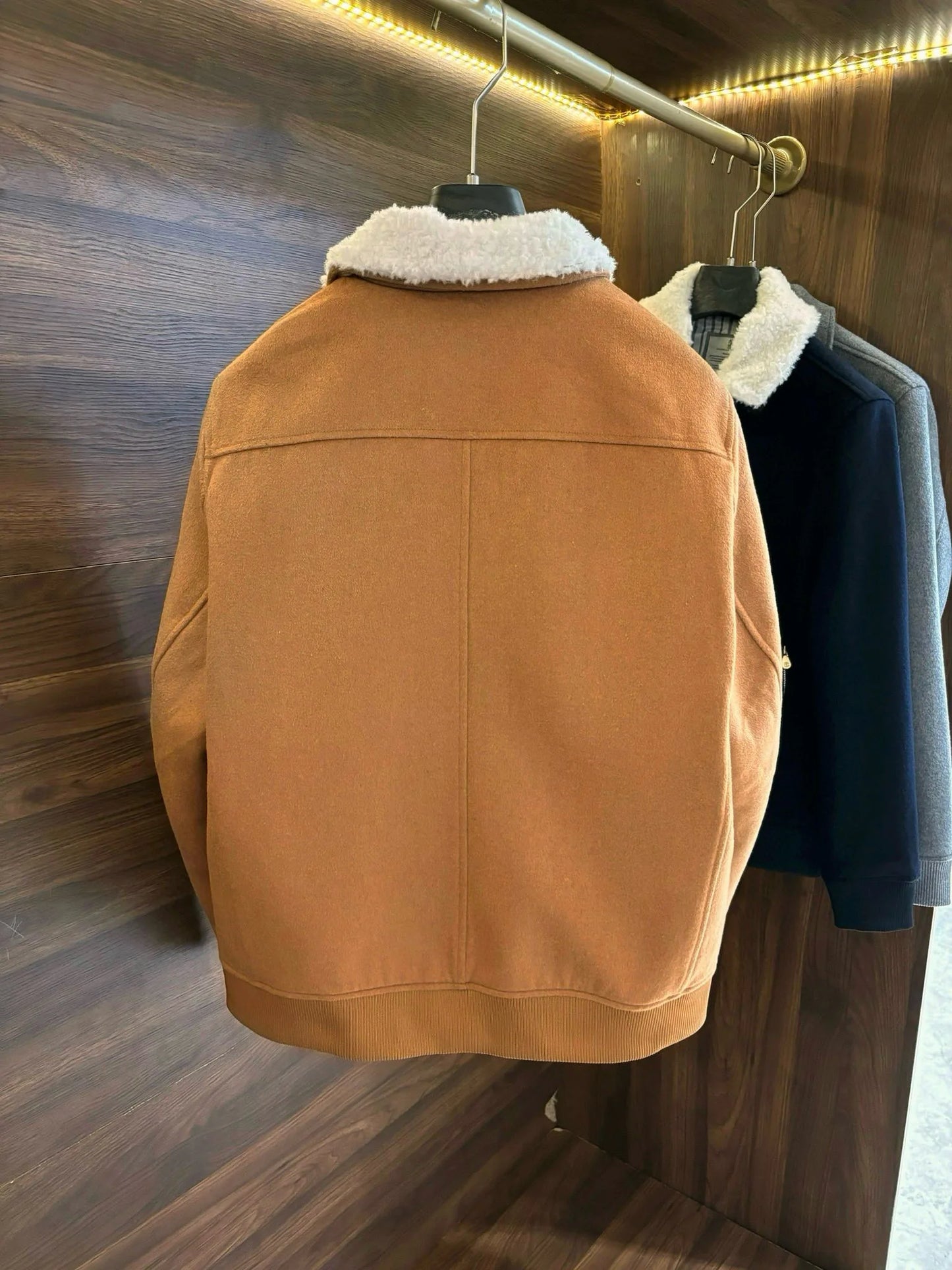Italy BC men's clothing autumn and winter new old money style fashion casual thick wool cashmere thermal lapel jacket jacket