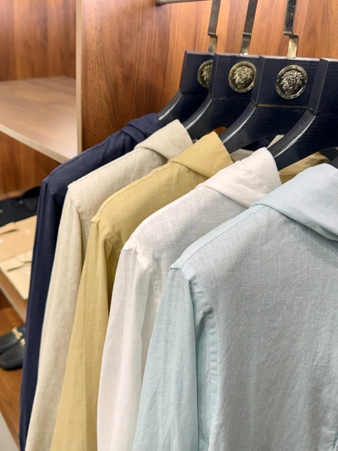 Italian Kiton Old Money Wind Summer High Version Pure Linen Windproof Sunscreen Casual Hooded Shirt Thin Jacket Men and Women