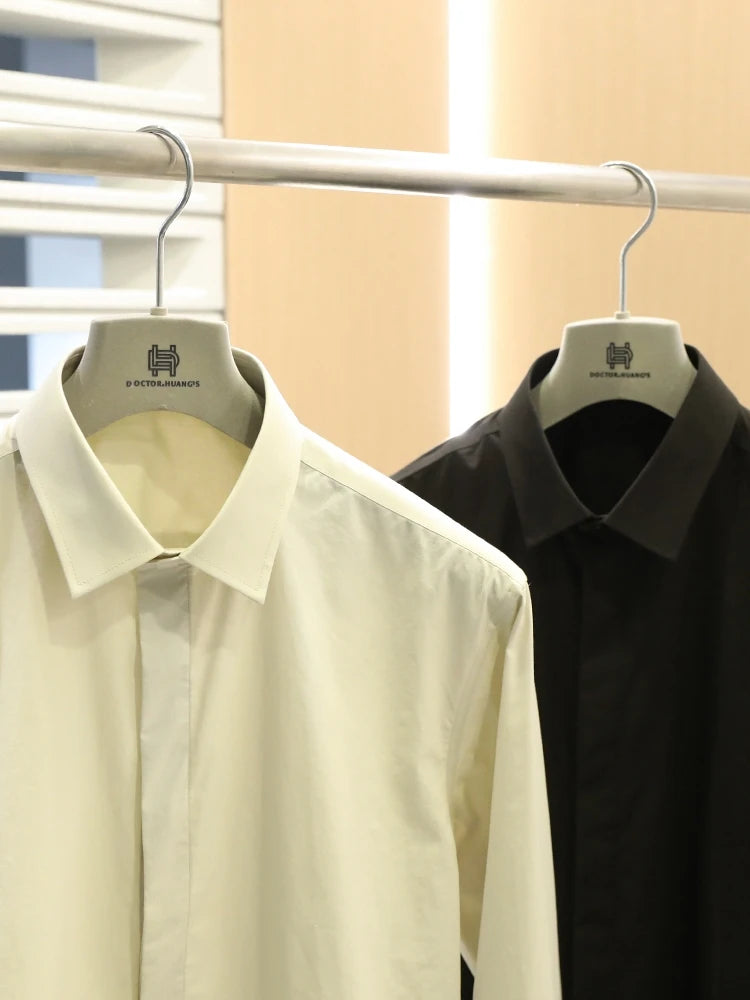 Tencel cotton blend autumn fashion business casual anti-wrinkle men's long-sleeved shirt