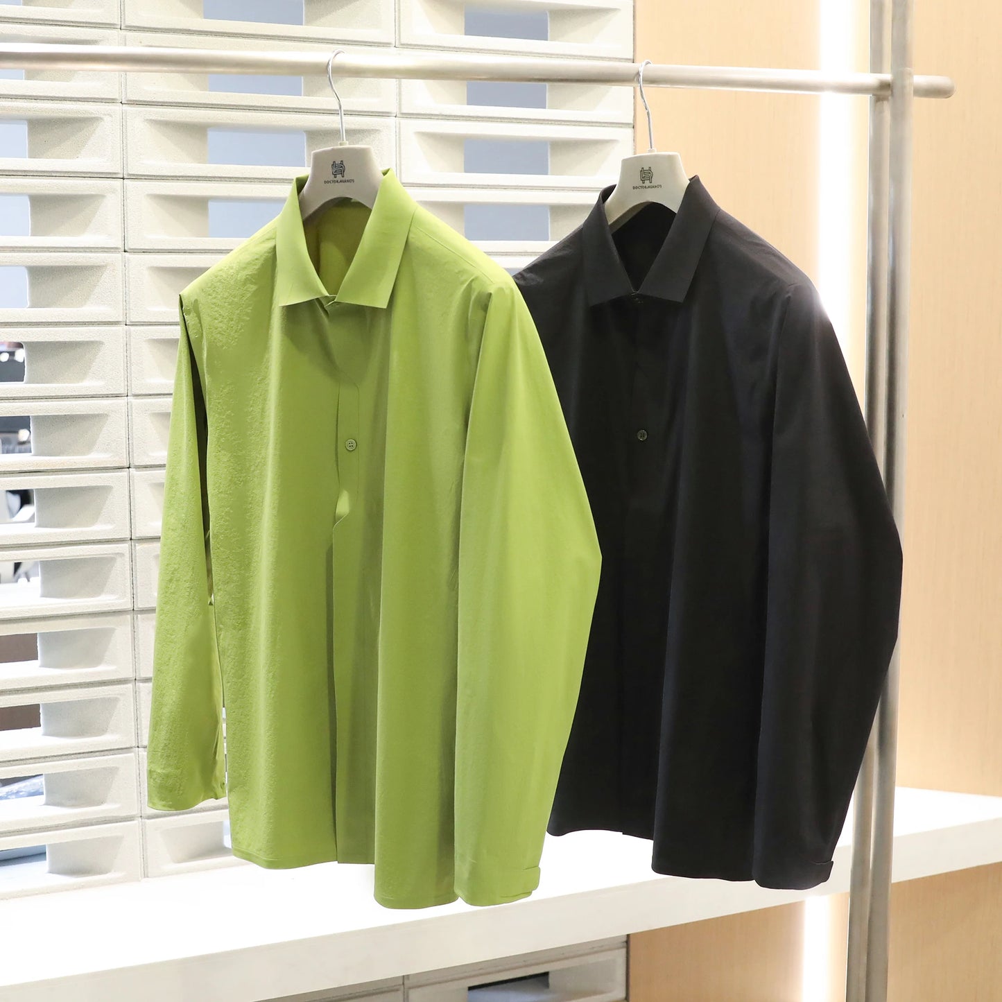 2025 Spring and Autumn New Men's Outdoor Functional Wind City Business Leisure Press Glue Non-ironing Long Sleeve Shirt