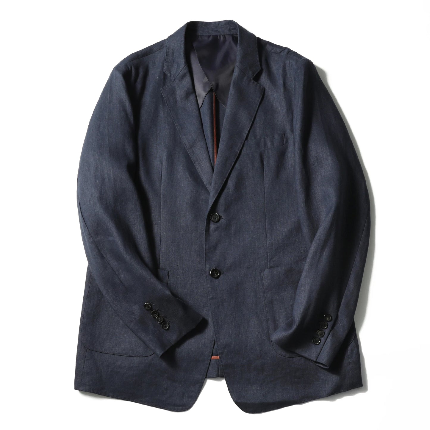 2025 spring and summer new men's high-end 100% pure linen breathable casual suit old money style suit jacket