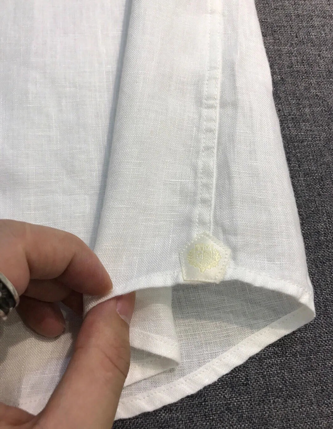 Italian LP Men's Clothing, Linen Business Casual Elegant Minimalist Long Sleeve Shirt Shirt