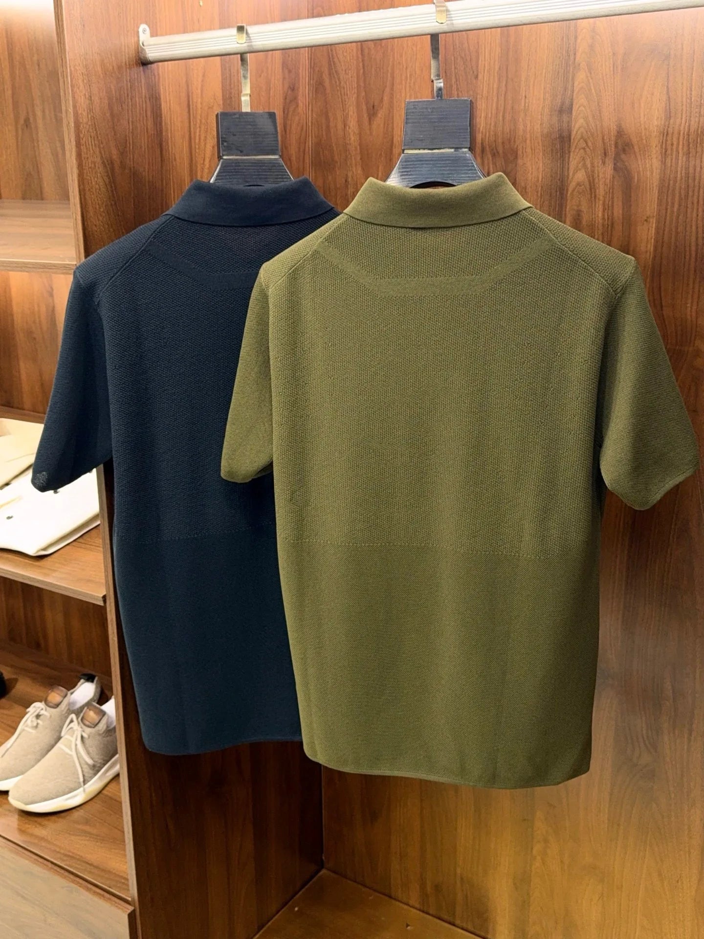 Daily versatile high-end sense, mesh elastic and breathable, business casual lapel polo shirt short-sleeved T-shirt men's summer