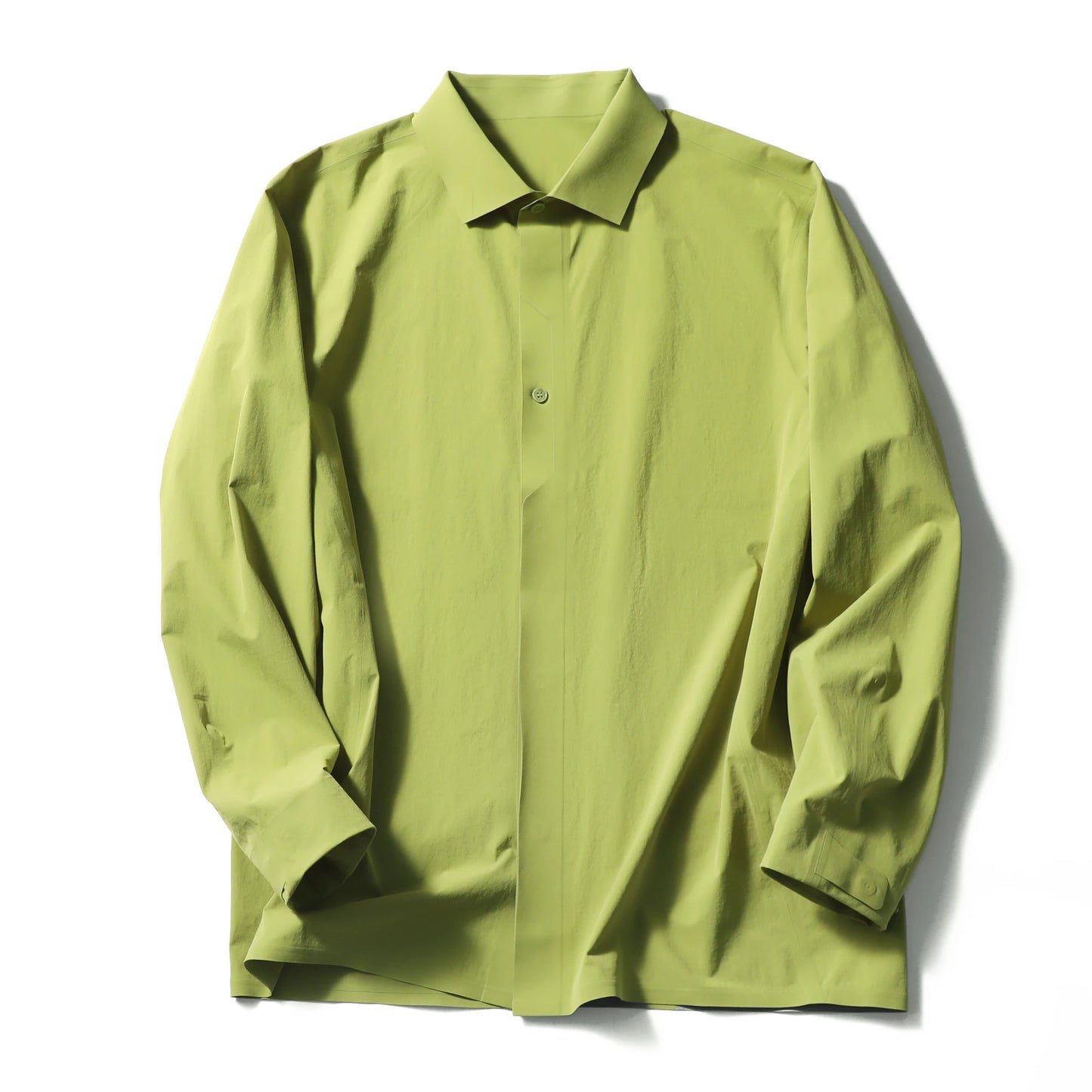 2025 Spring and Autumn New Men's Outdoor Functional Wind City Business Leisure Press Glue Non-ironing Long Sleeve Shirt