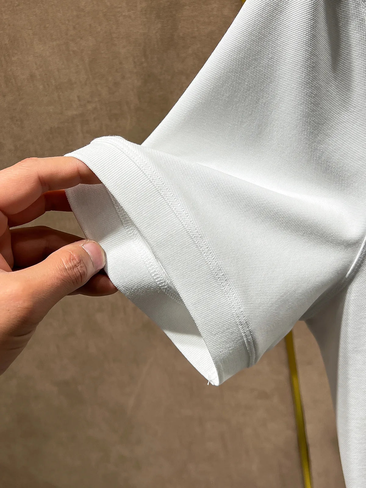 Summer kiton Chiton embroidered men's lapel short-sleeved solid color simple fashion versatile casual POLO shirt