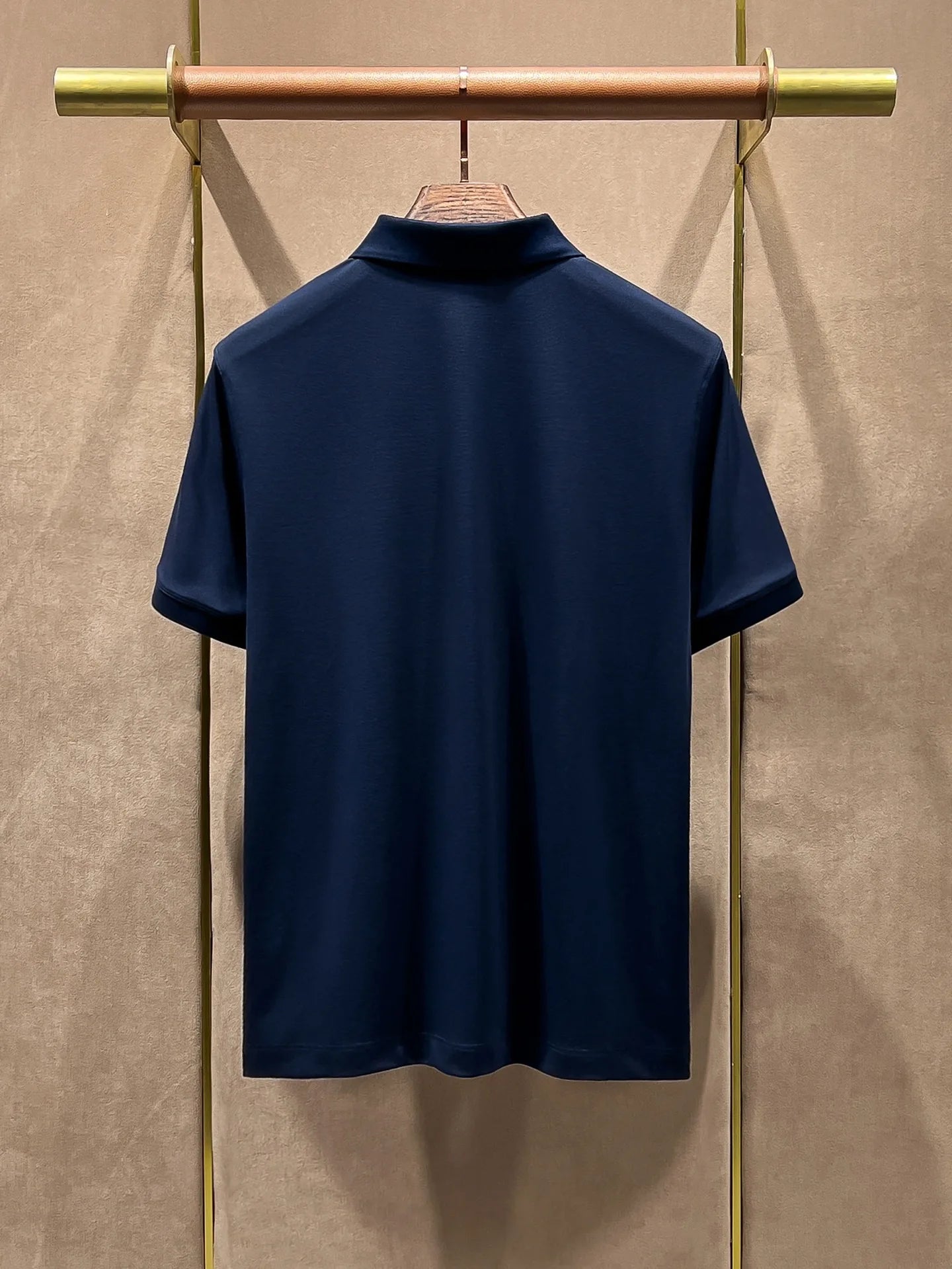 Summer kiton Chiton embroidered men's lapel short-sleeved solid color simple fashion versatile casual POLO shirt