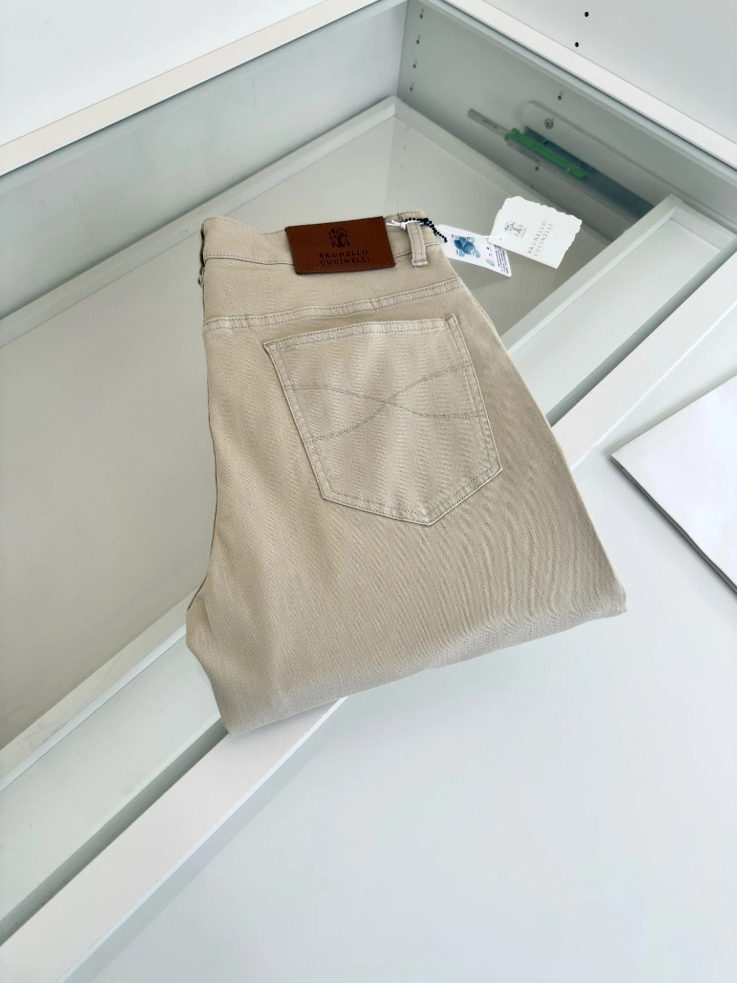 Italy BC men's spring and summer new mulberry silk cool breathable fashion casual small straight jeans
