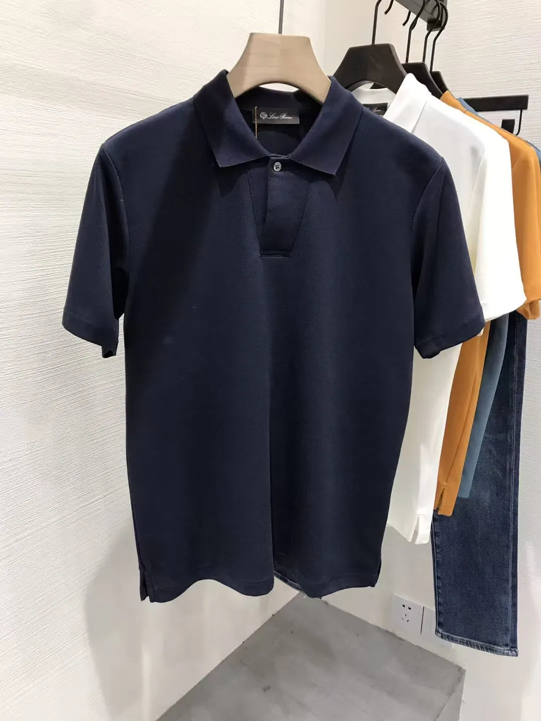 Italian European and American old money style 25 summer minimalist lapel short-sleeved business casual polo shirt