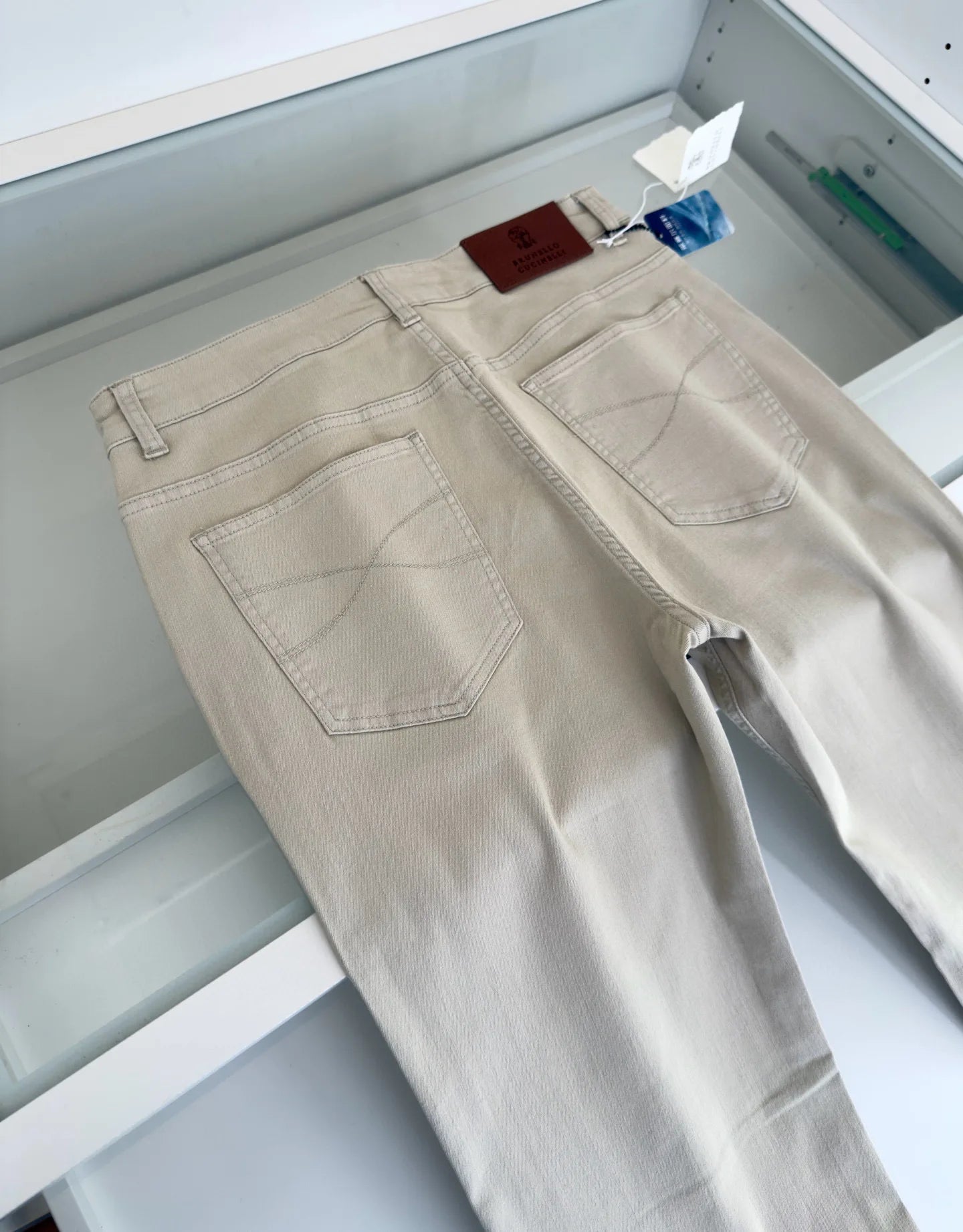 Italy BC men's spring and summer new mulberry silk cool breathable fashion casual small straight jeans