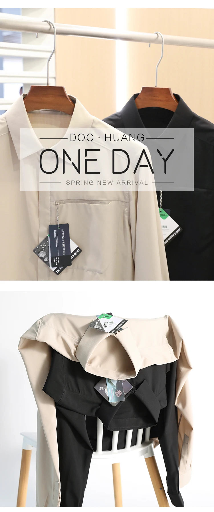 Outdoor 2024 spring and summer new waterproof breathable elastic sunscreen long-sleeved shirt